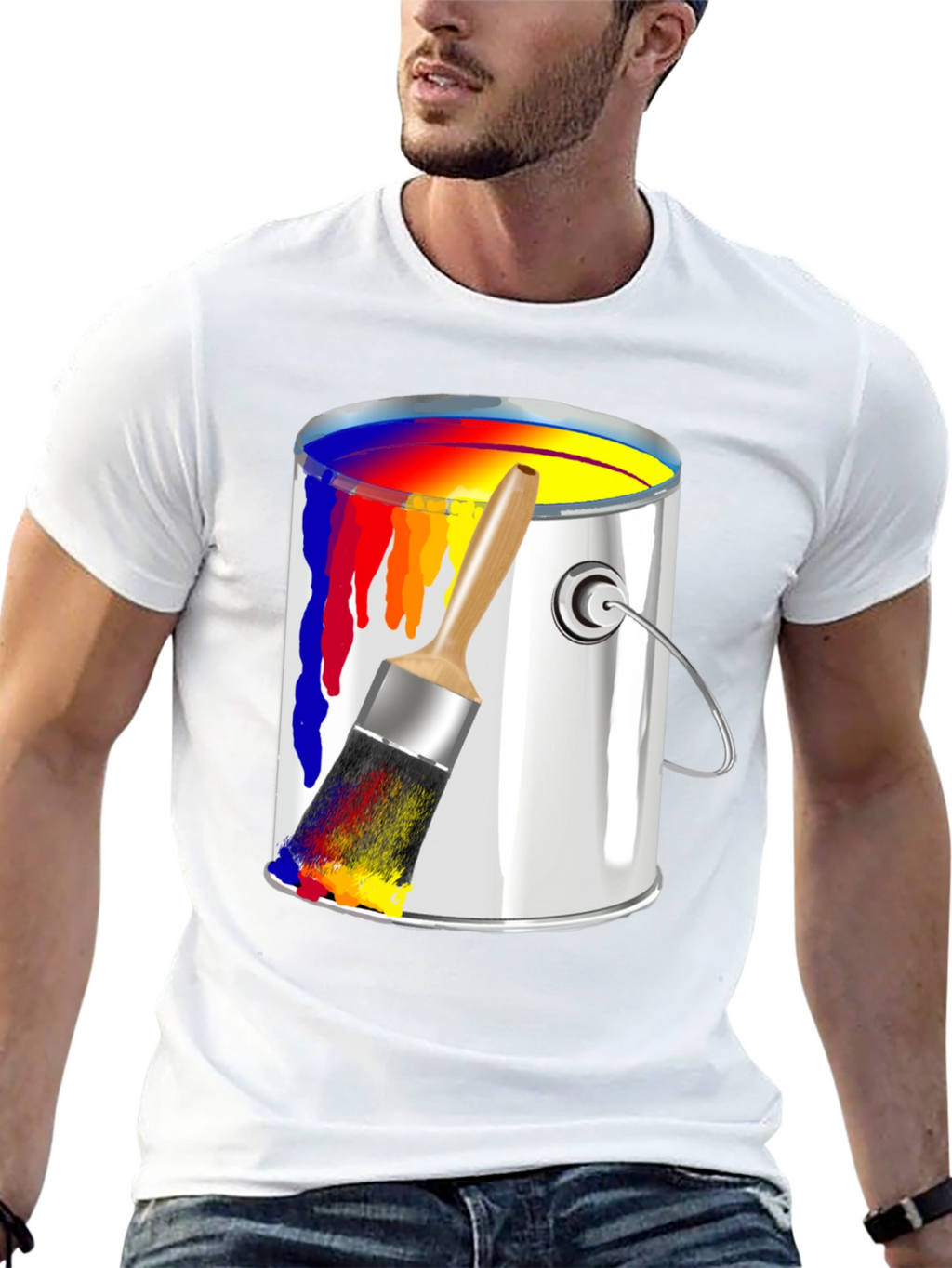 Paint Can & Brush Graphic T-Shirt