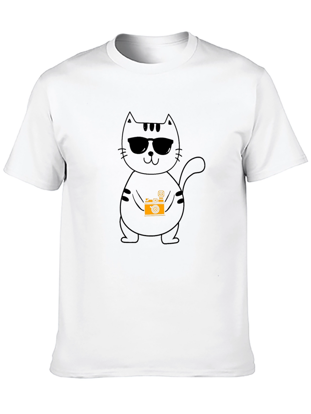 Cool Cat Photographer Black T-Shirt