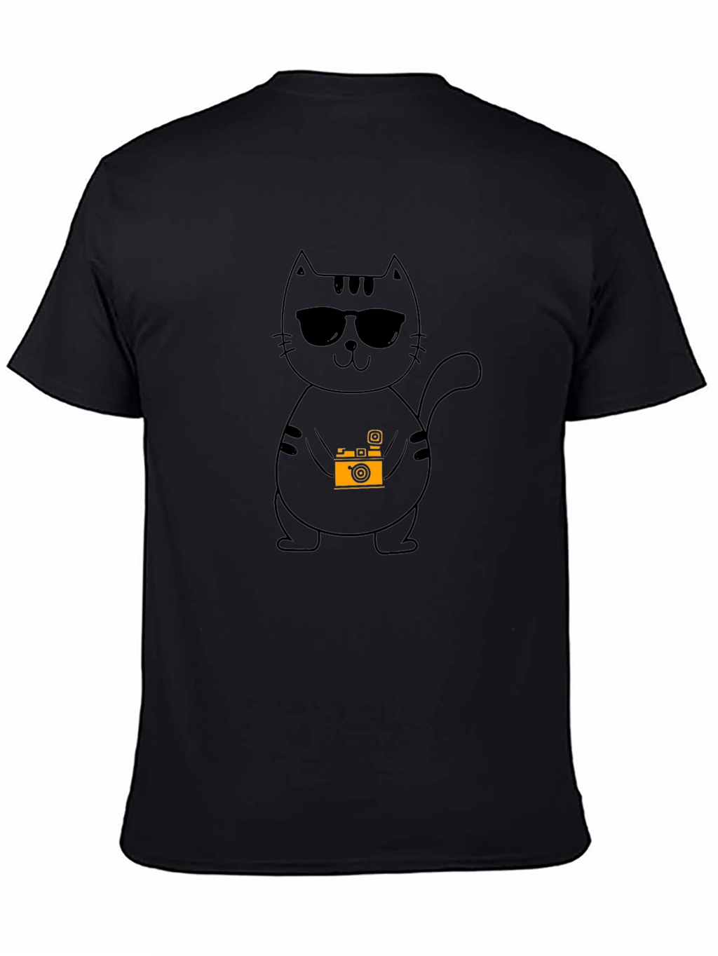 Cool Cat Photographer Black T-Shirt
