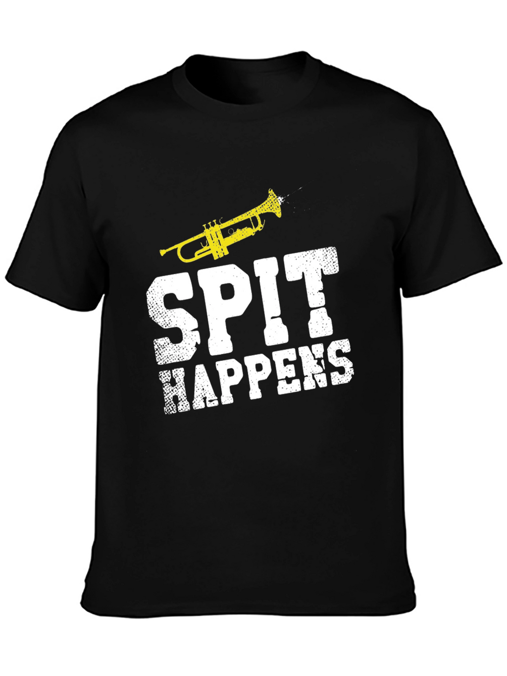 Spit Happens Trumpet Graphic T-Shirt