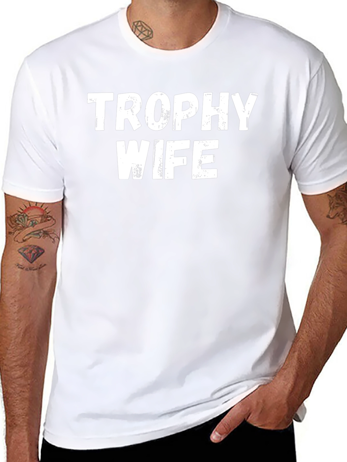 Trophy Wife Graphic Tee - Black Cotton T-Shirt