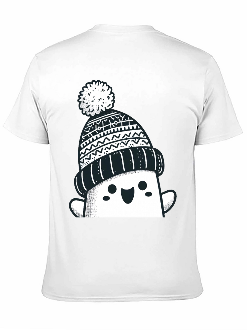 Festive Graphic Tee - Winter Hat Design