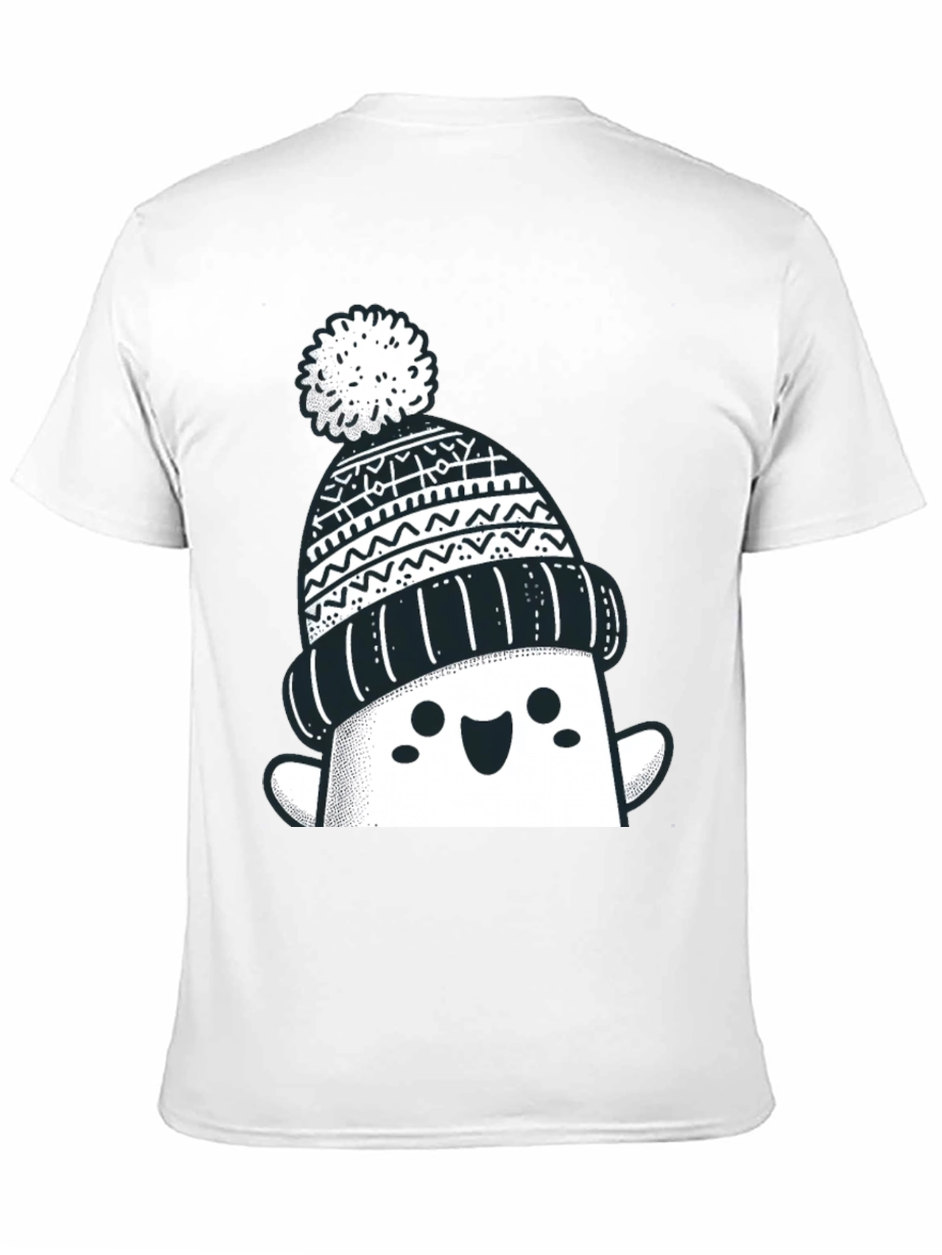 Festive Graphic Tee - Winter Hat Design