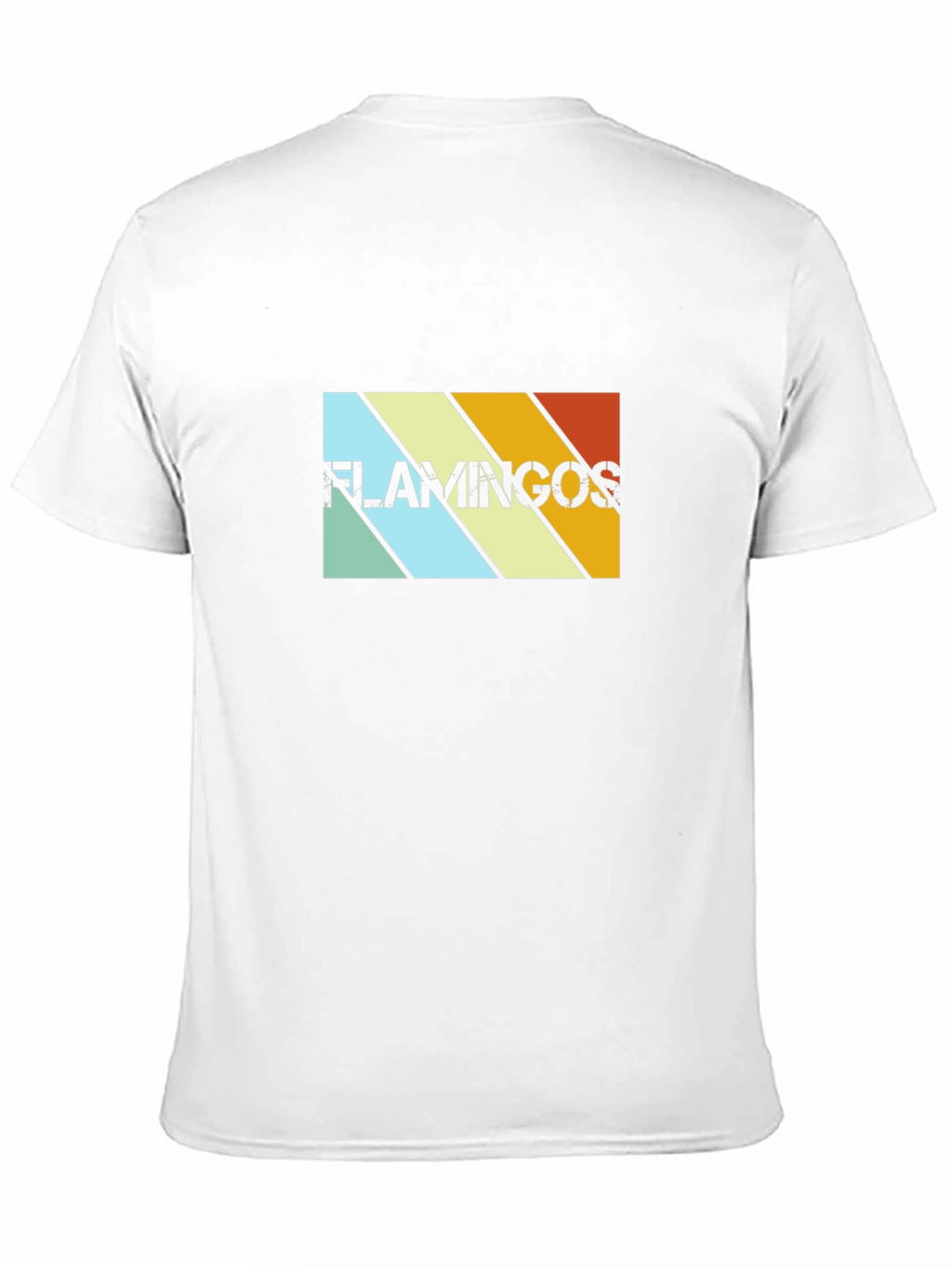 Retro Flamingos Graphic Tee - Black Cotton T-Shirt