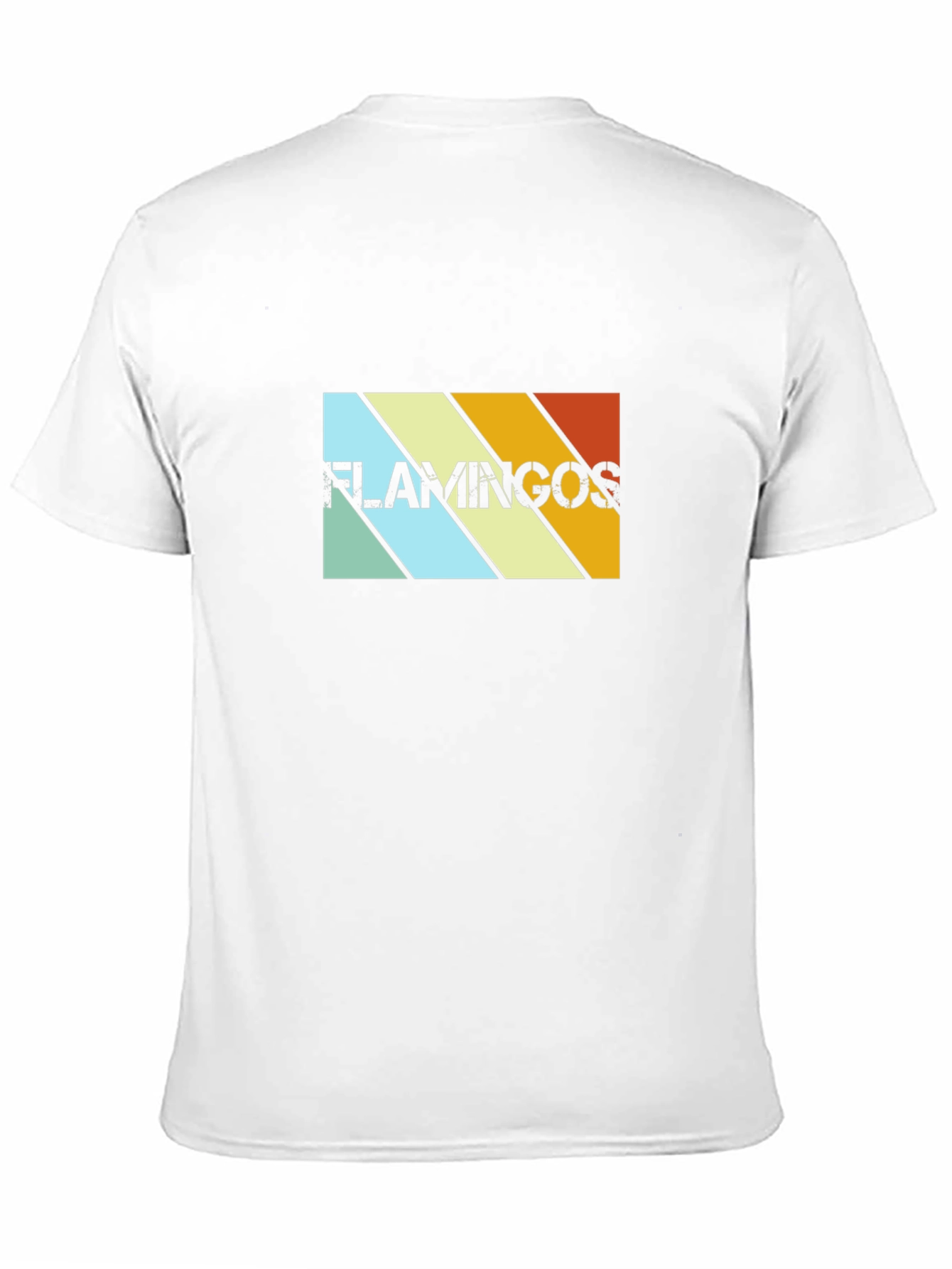 Retro Flamingos Graphic Tee - Black Cotton T-Shirt