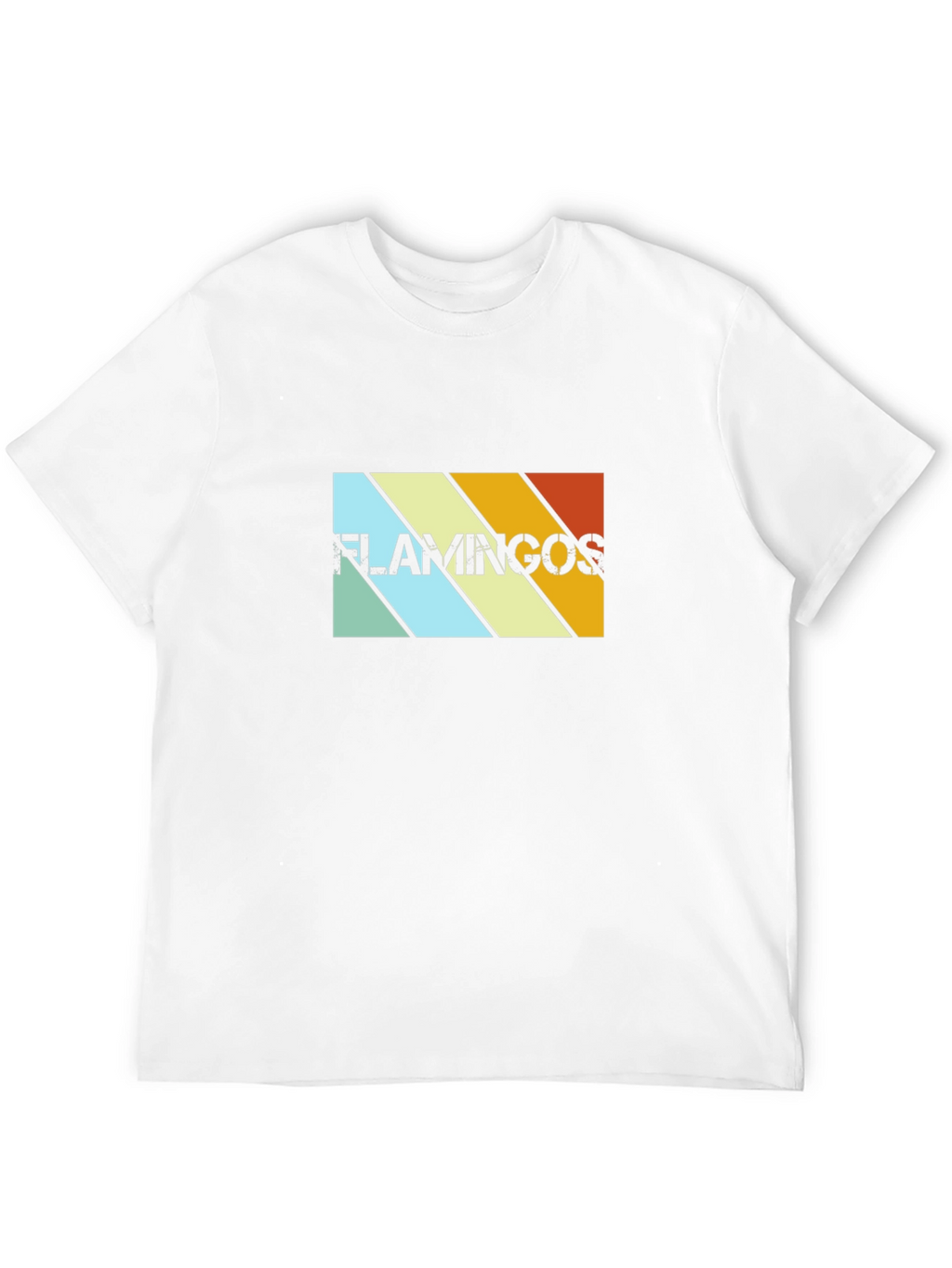 Retro Flamingos Graphic Tee - Black Cotton T-Shirt