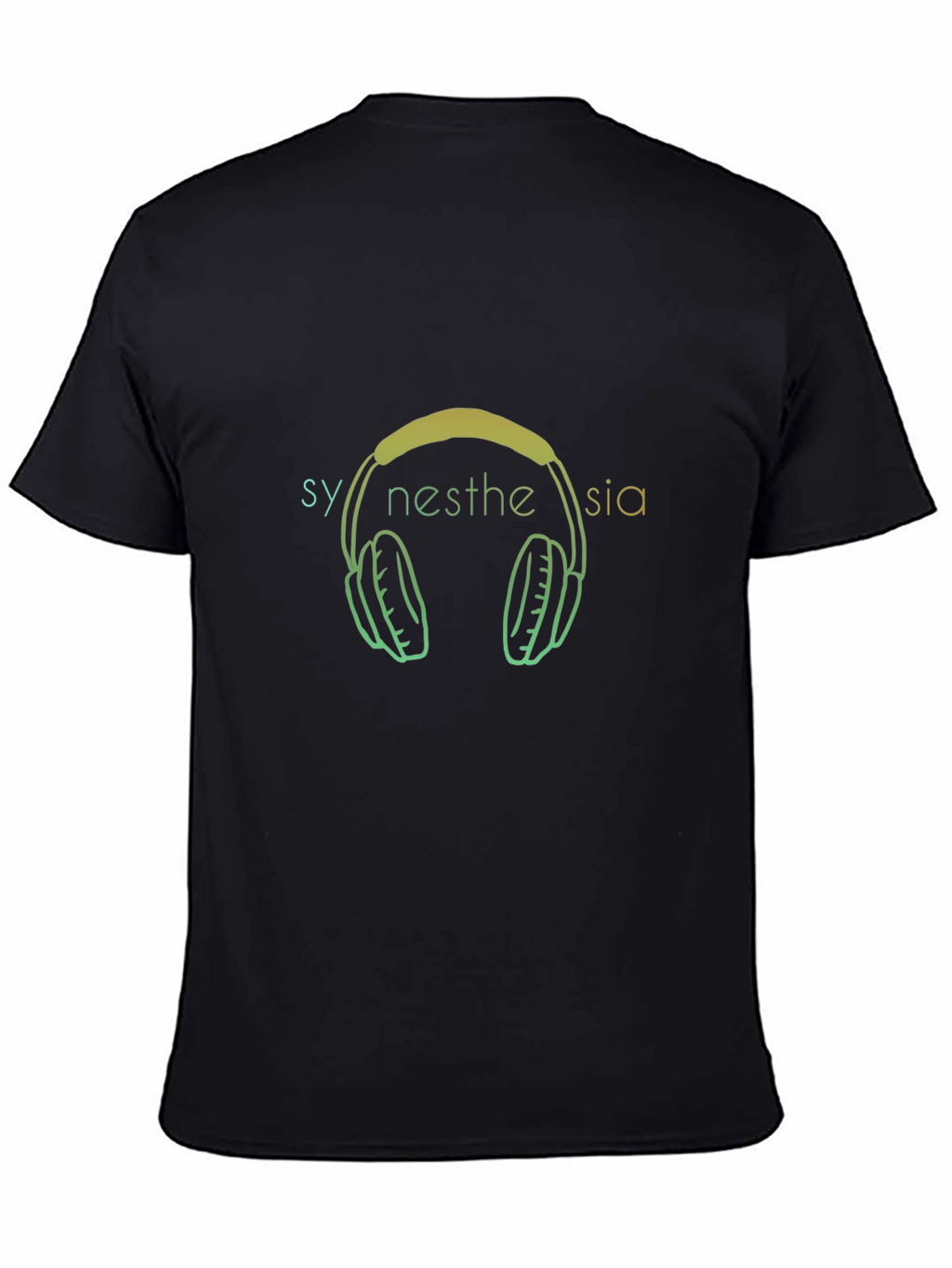 Synesthesia Headphones Graphic Tee - Black