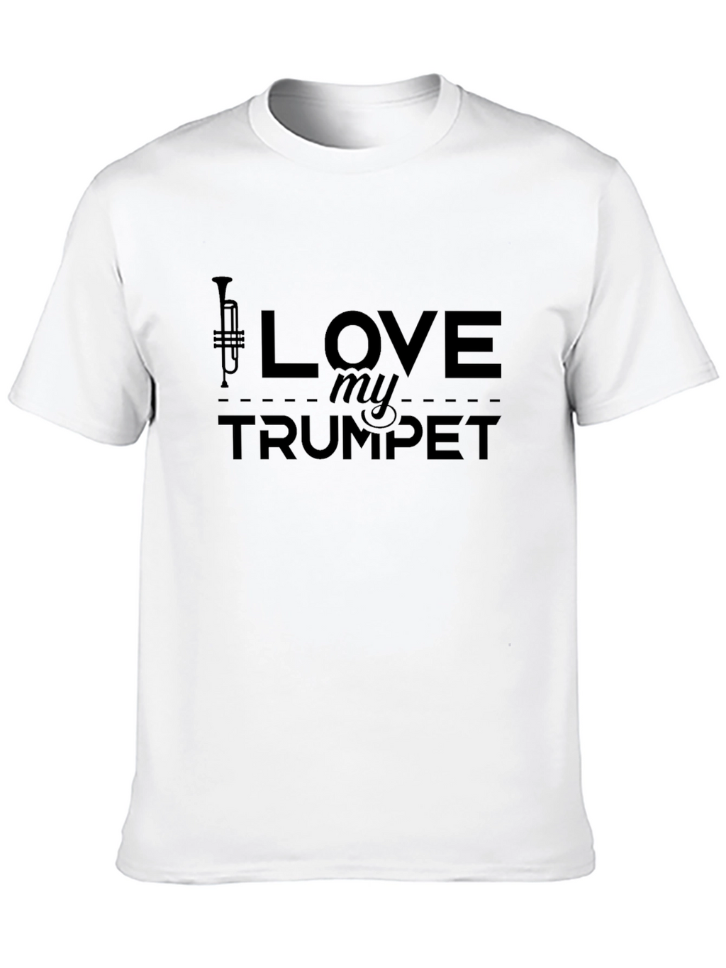 I Love My Trumpet Black T-Shirt