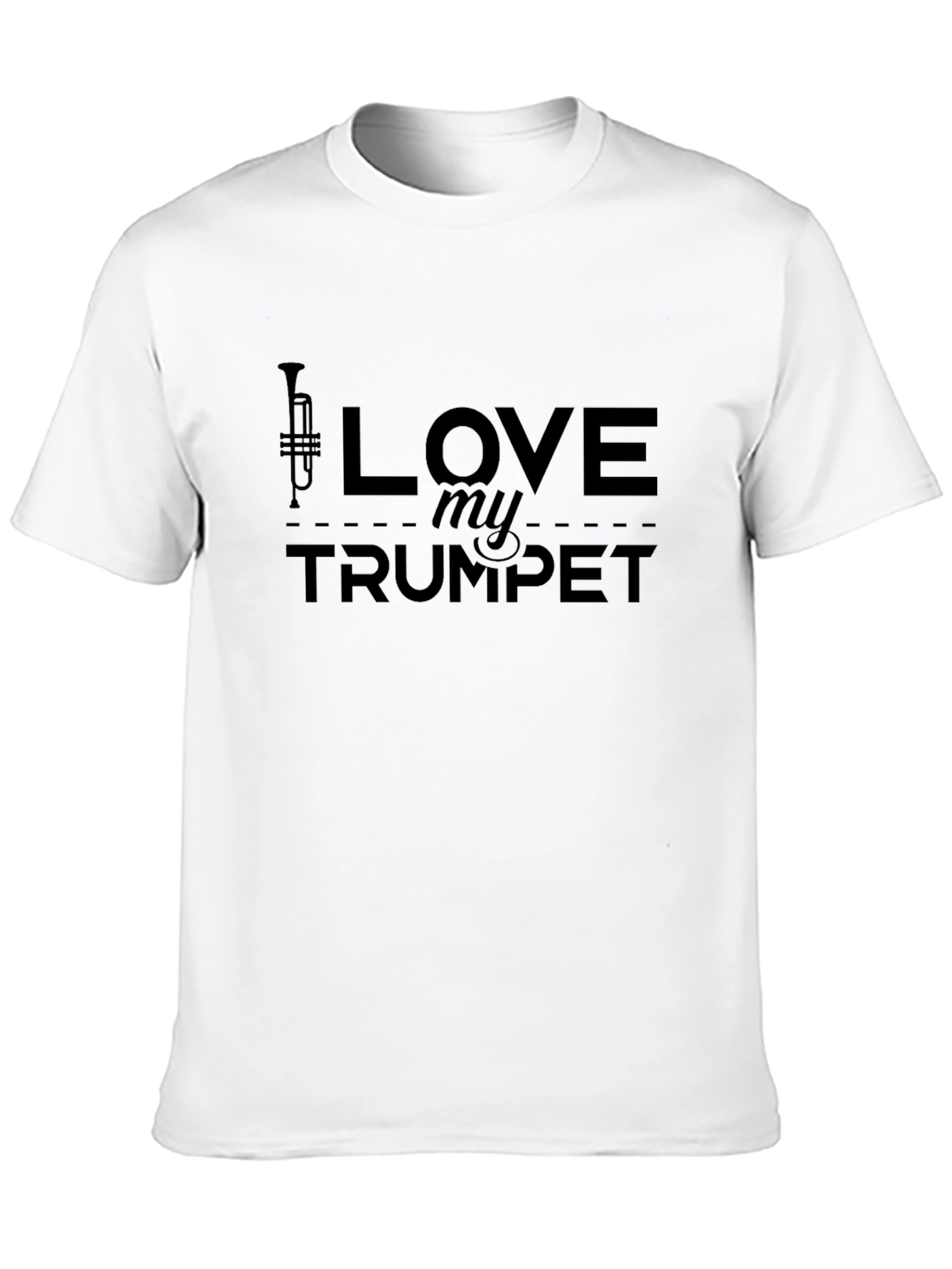 I Love My Trumpet Black T-Shirt