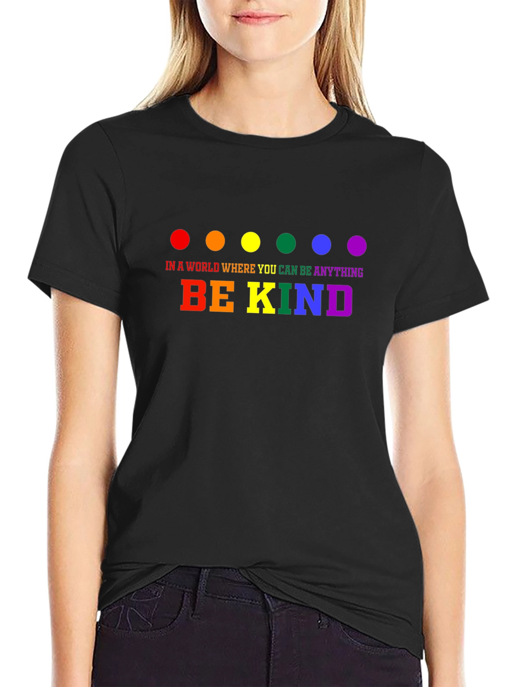 Be Kind Rainbow Dot T-Shirt