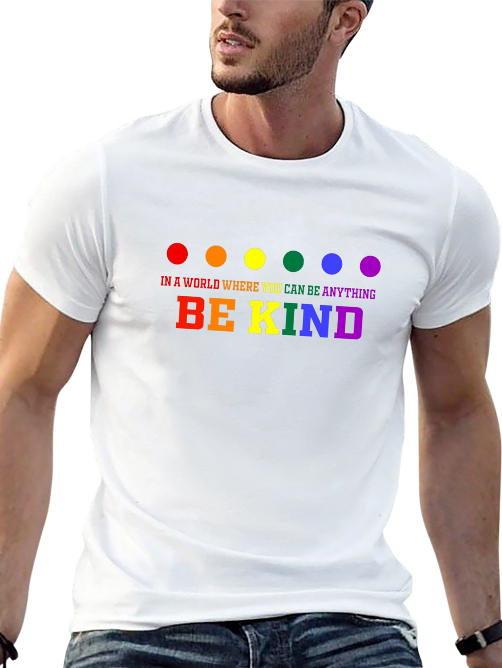 Be Kind Rainbow Dot T-Shirt