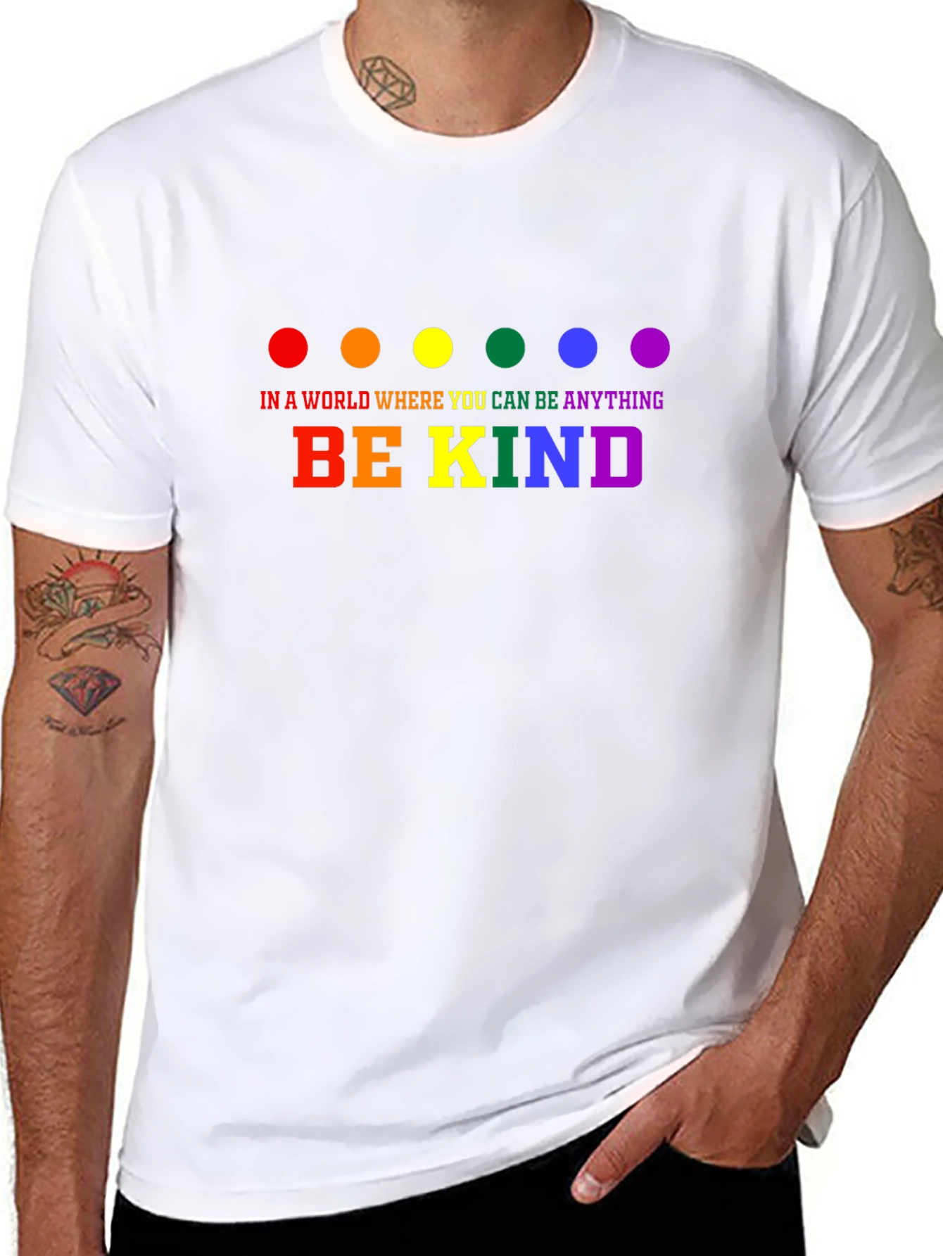 Be Kind Rainbow Dot T-Shirt