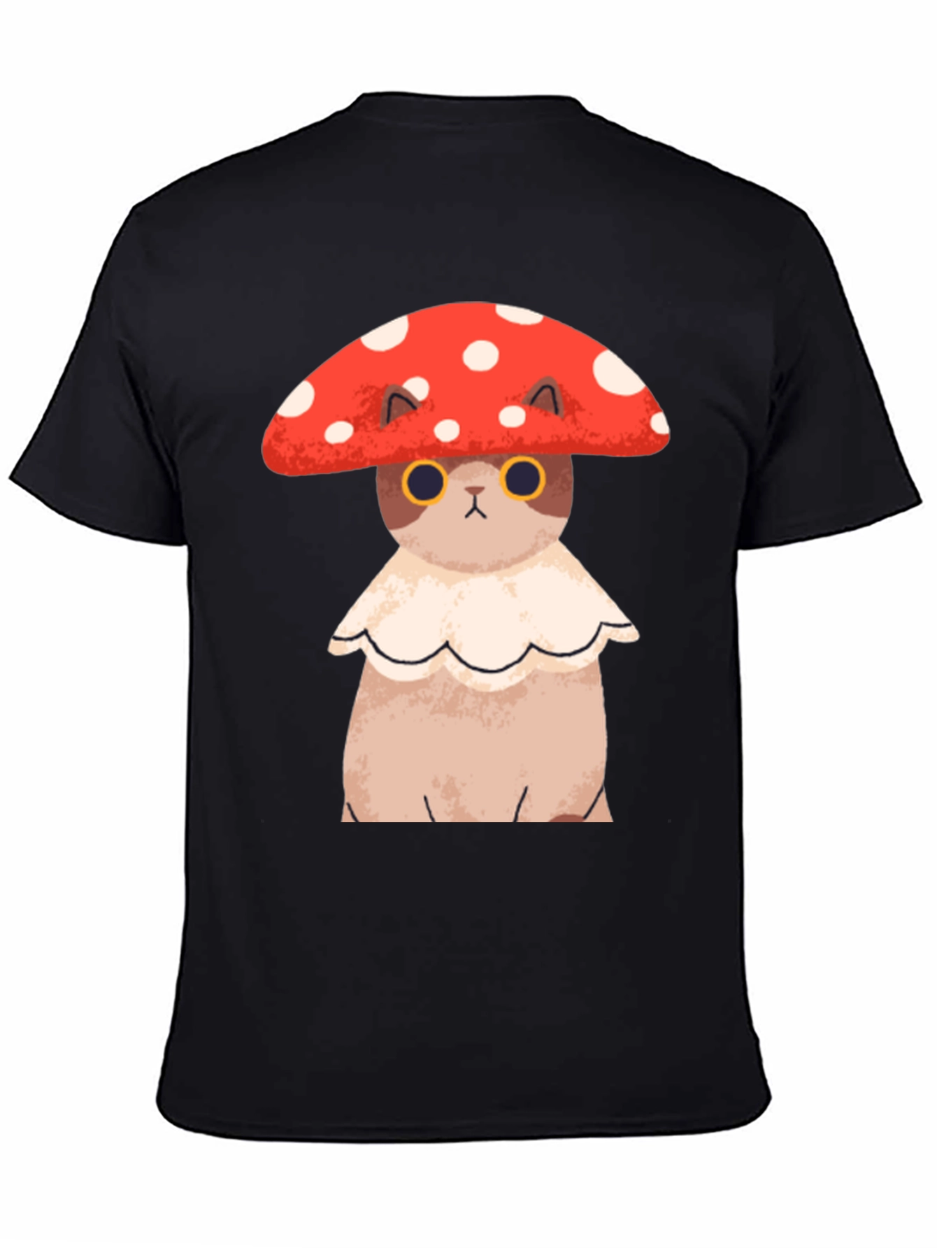 Mushroom Cat T-Shirt - Unique Graphic Tee