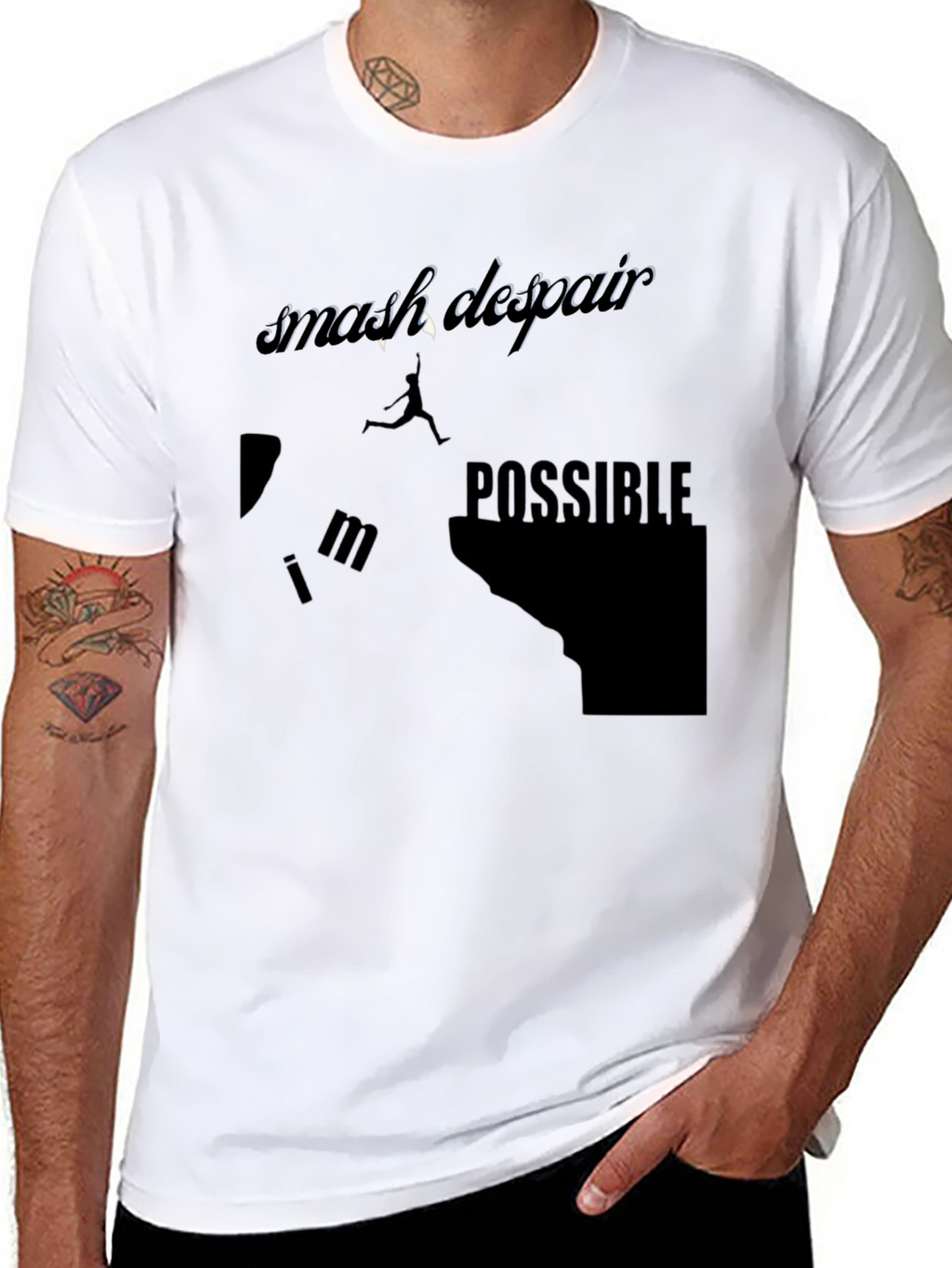 Smash Despair Possible Black Graphic Tee