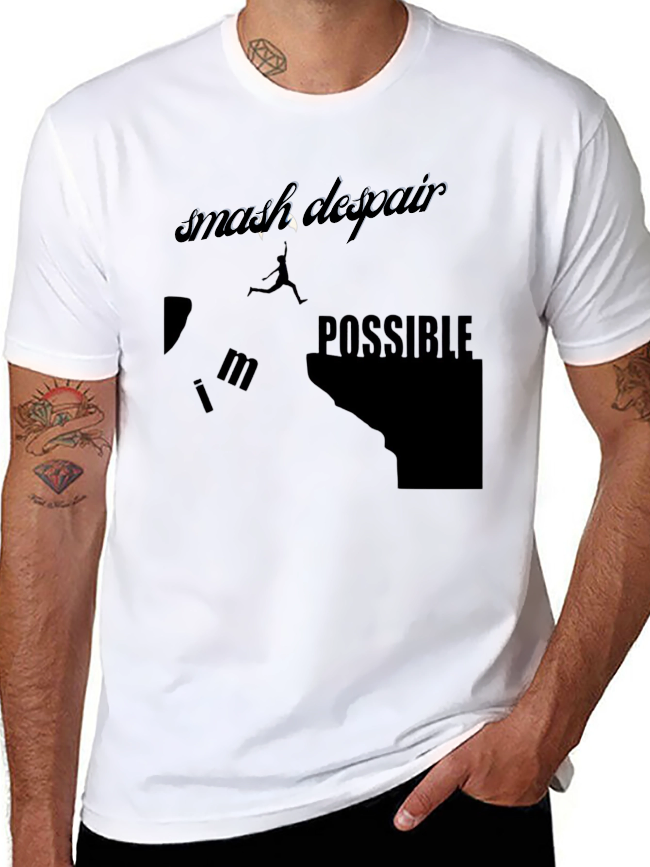 Smash Despair Possible Black Graphic Tee