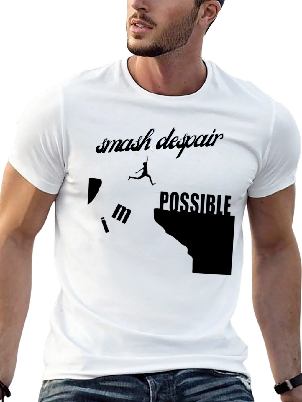 Smash Despair Possible Black Graphic Tee