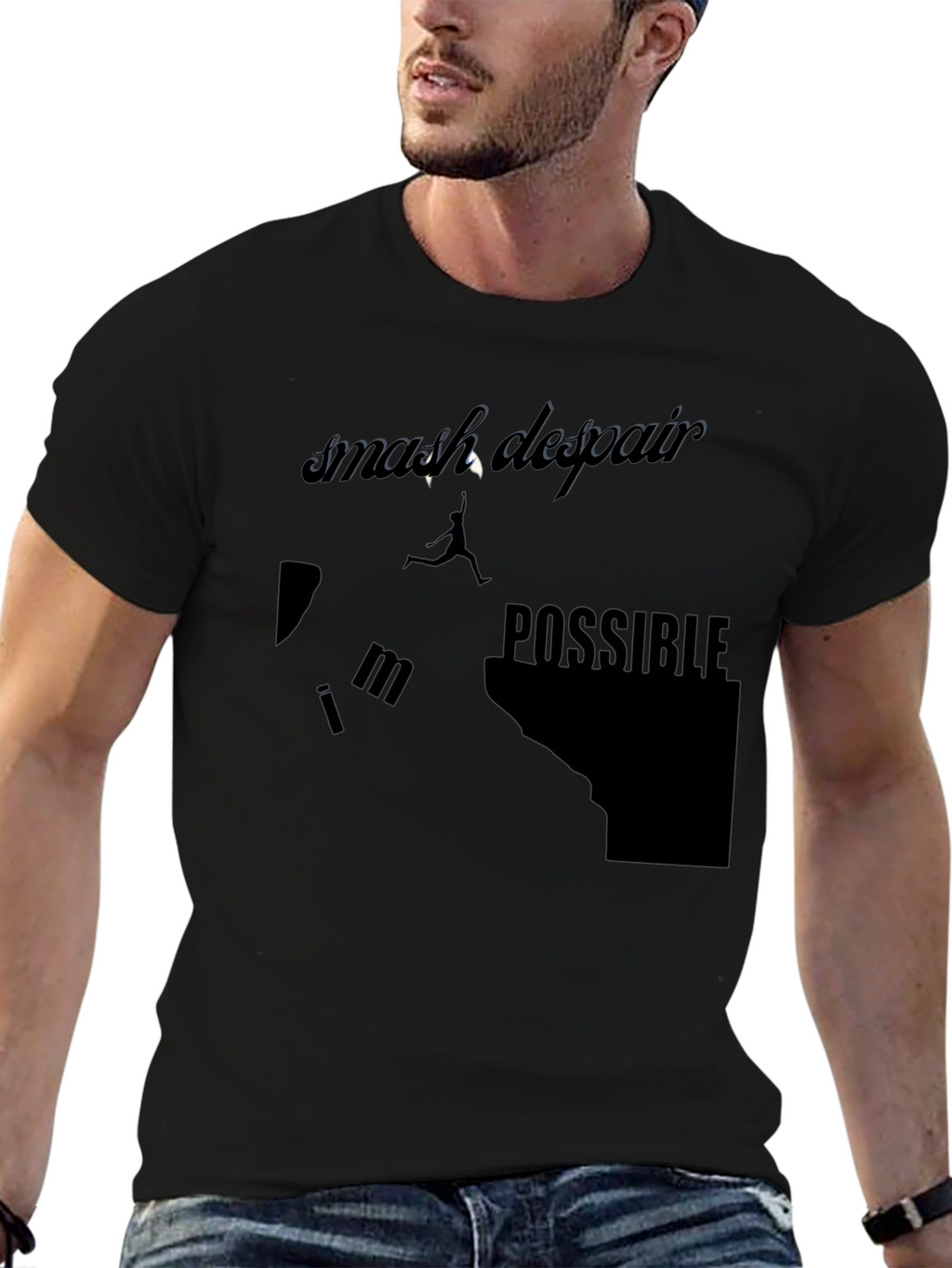 Smash Despair Possible Black Graphic Tee