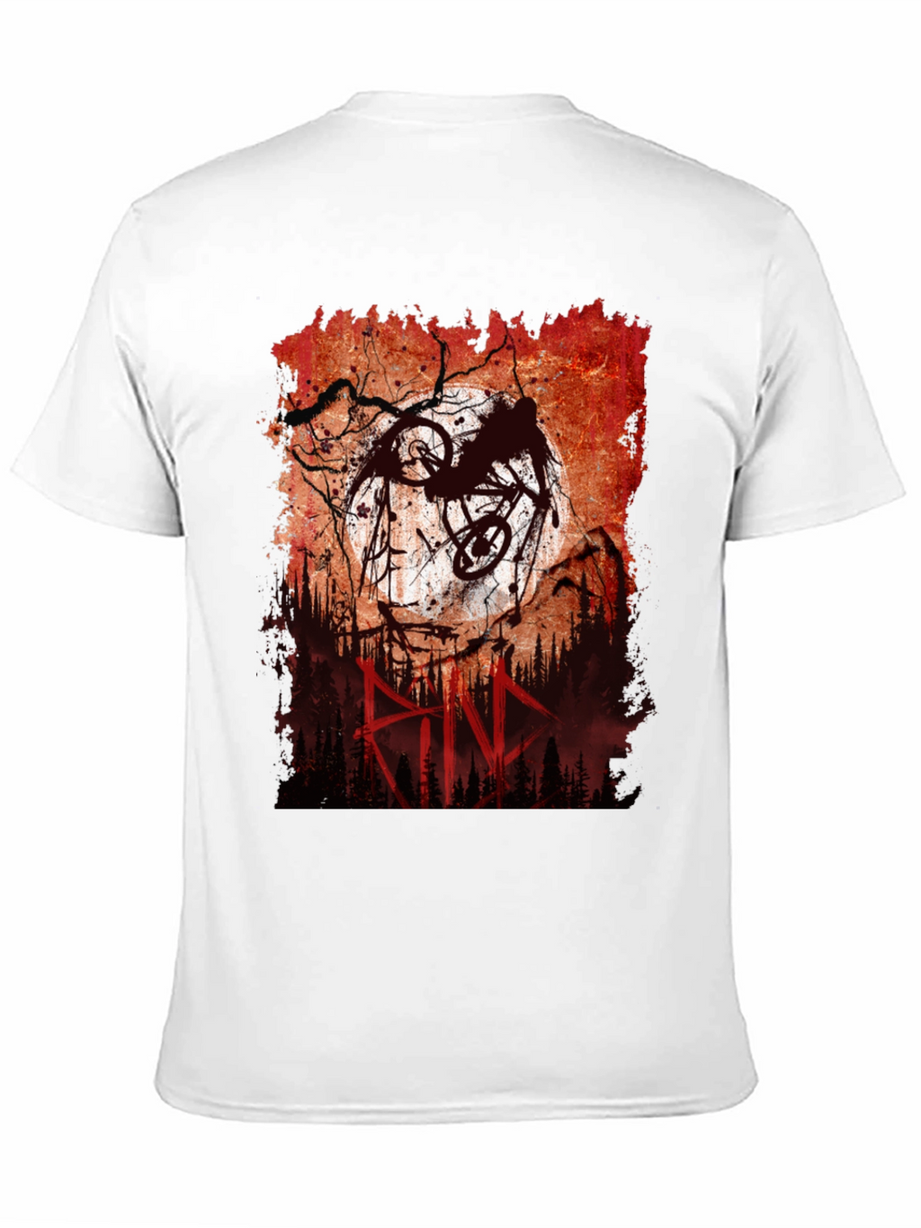 Mountain Bike Rider Graphic Tee - Mens Black T-Shirt