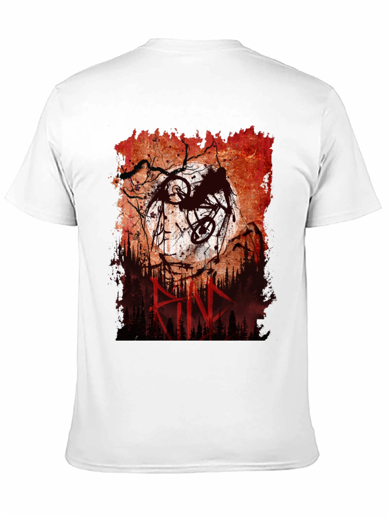 Mountain Bike Rider Graphic Tee - Mens Black T-Shirt