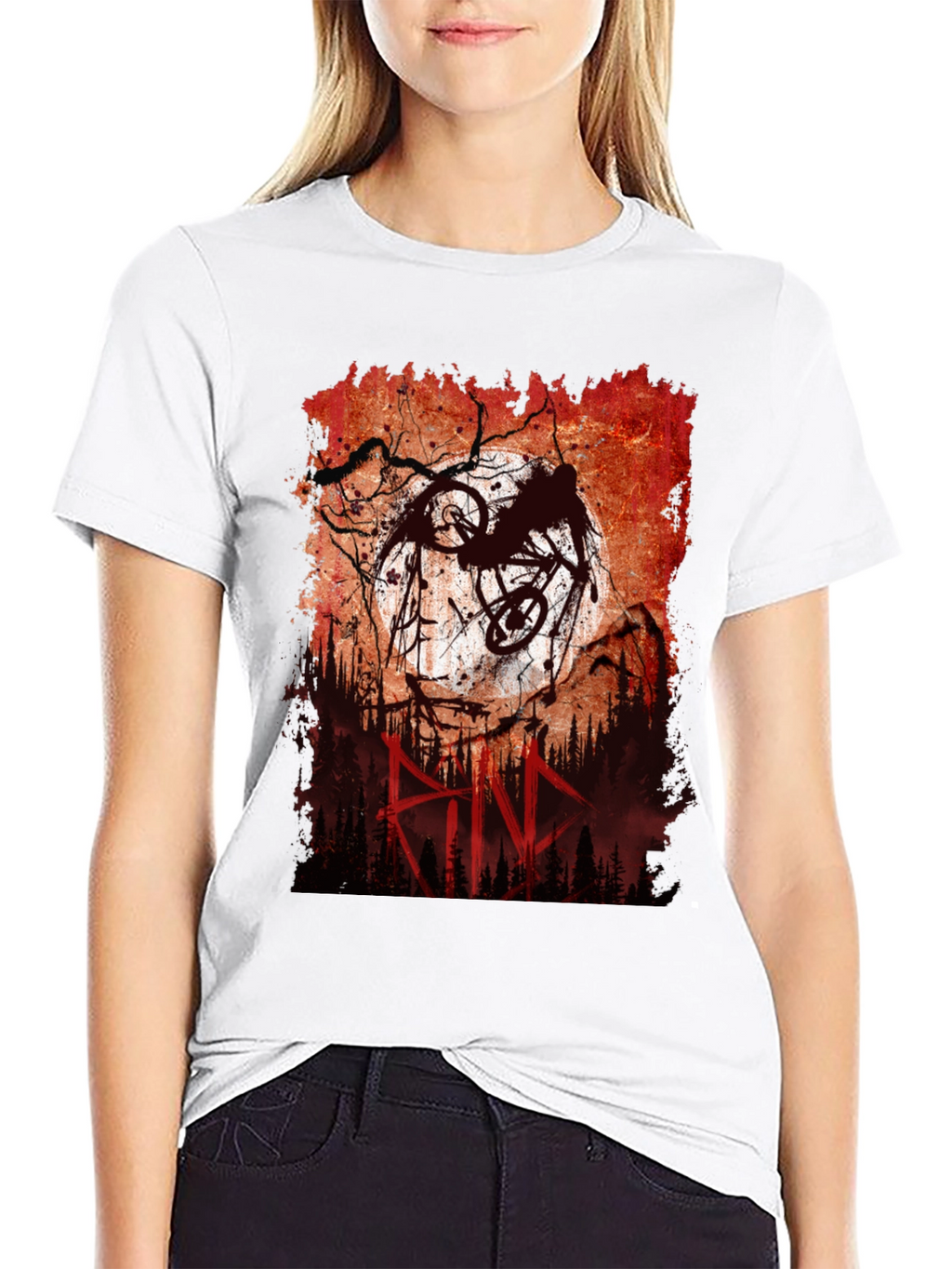Mountain Bike Rider Graphic Tee - Mens Black T-Shirt