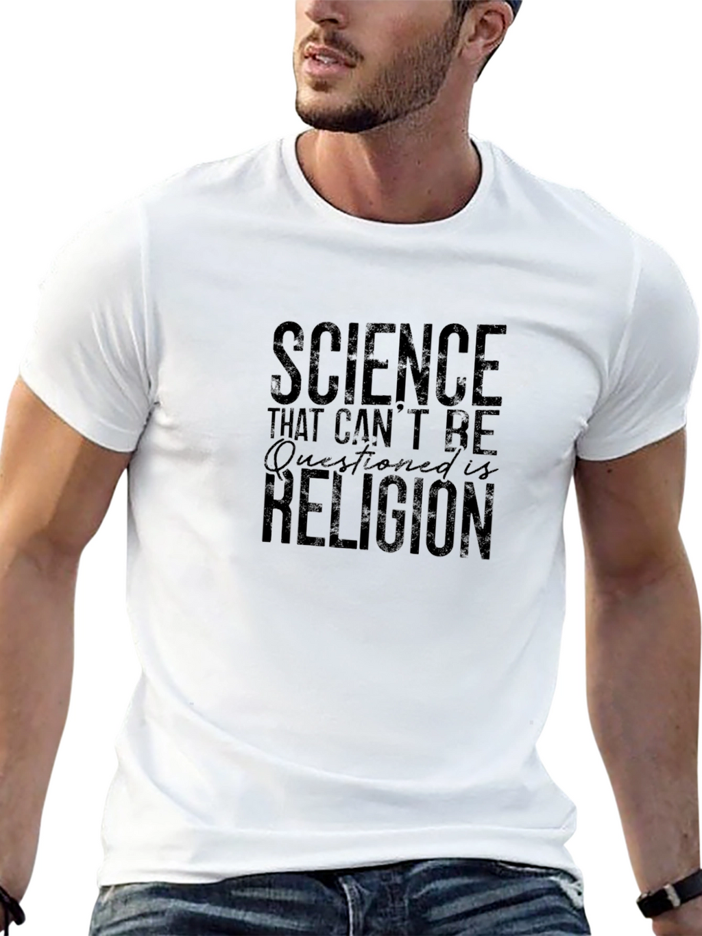 Science vs Religion Graphic T-Shirt