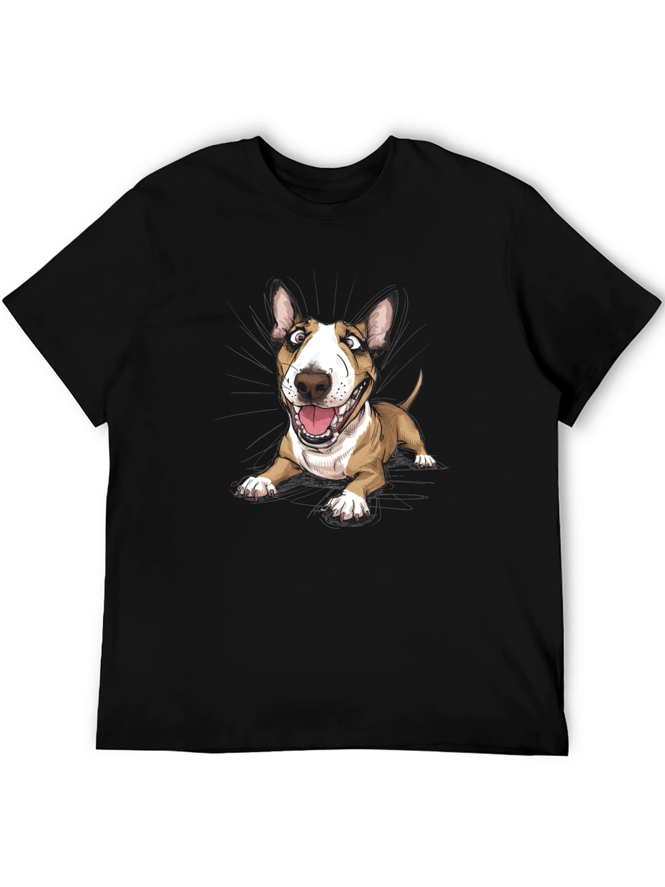 Cartoon Bull Terrier Graphic Tee