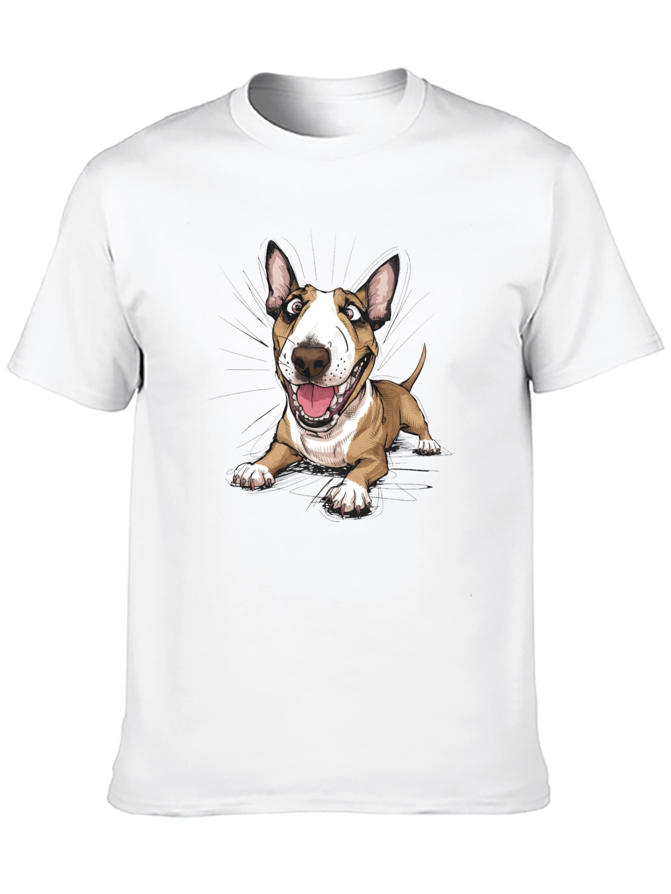 Cartoon Bull Terrier Graphic Tee