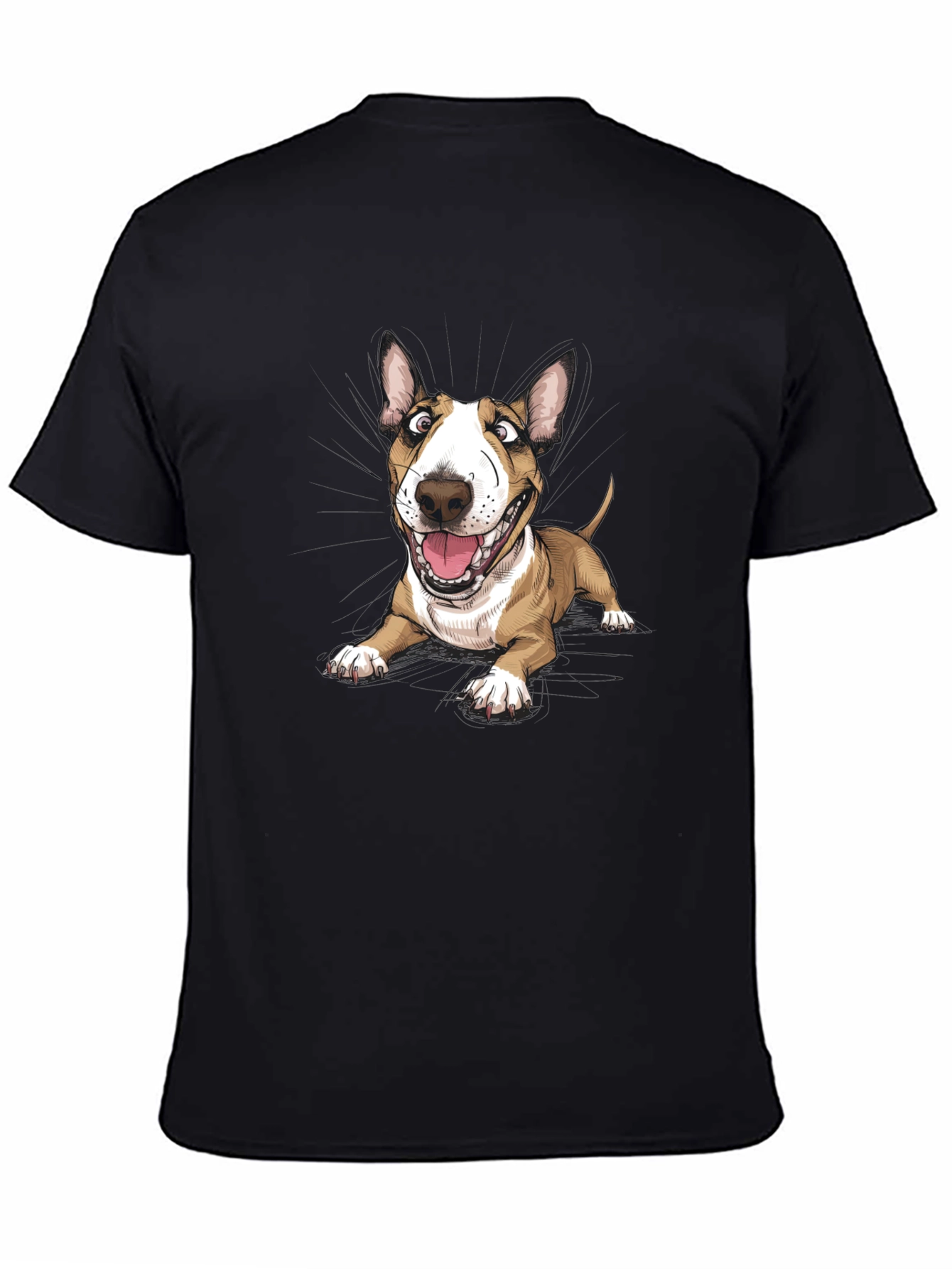 Cartoon Bull Terrier Graphic Tee