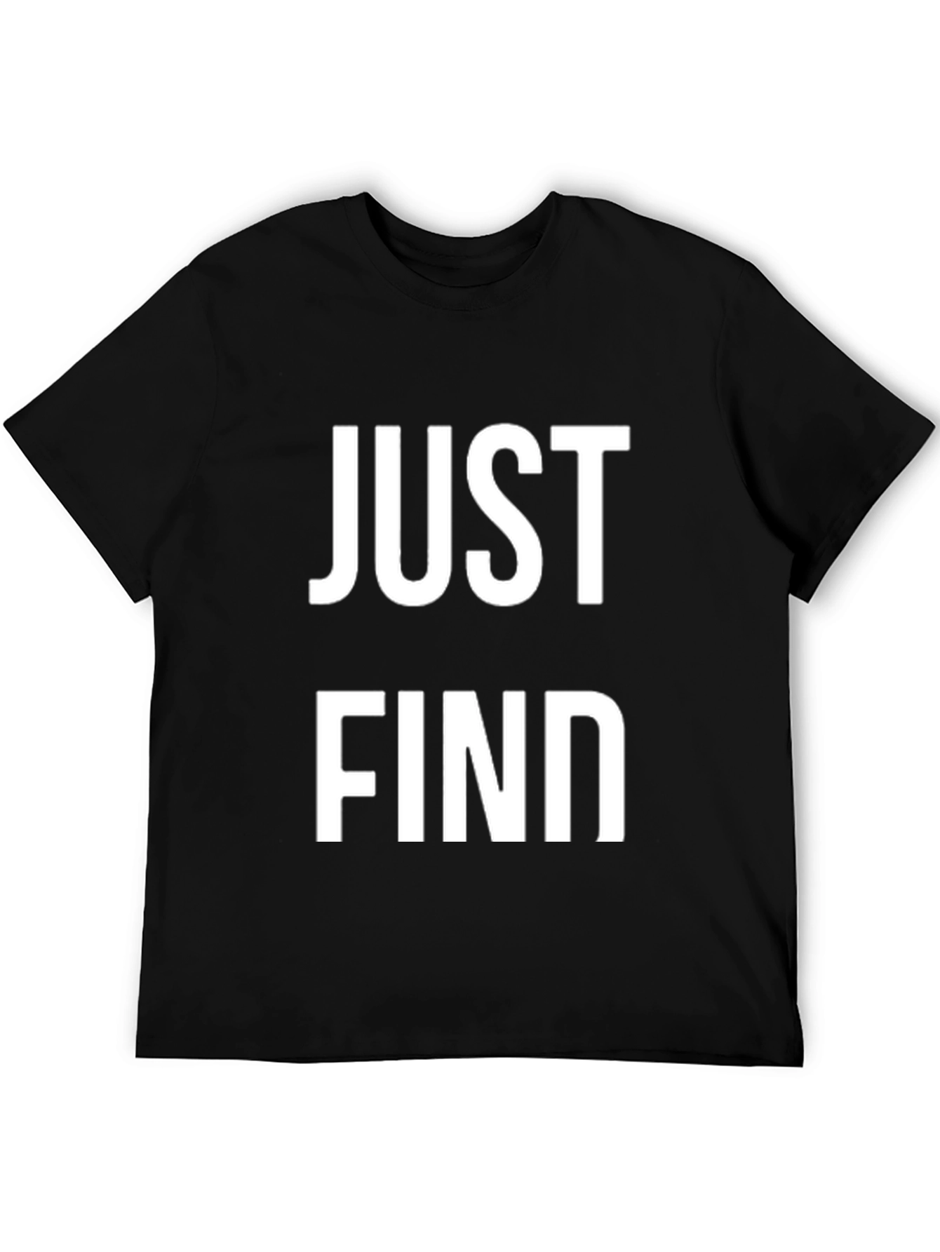 Just Find Black Graphic Tee