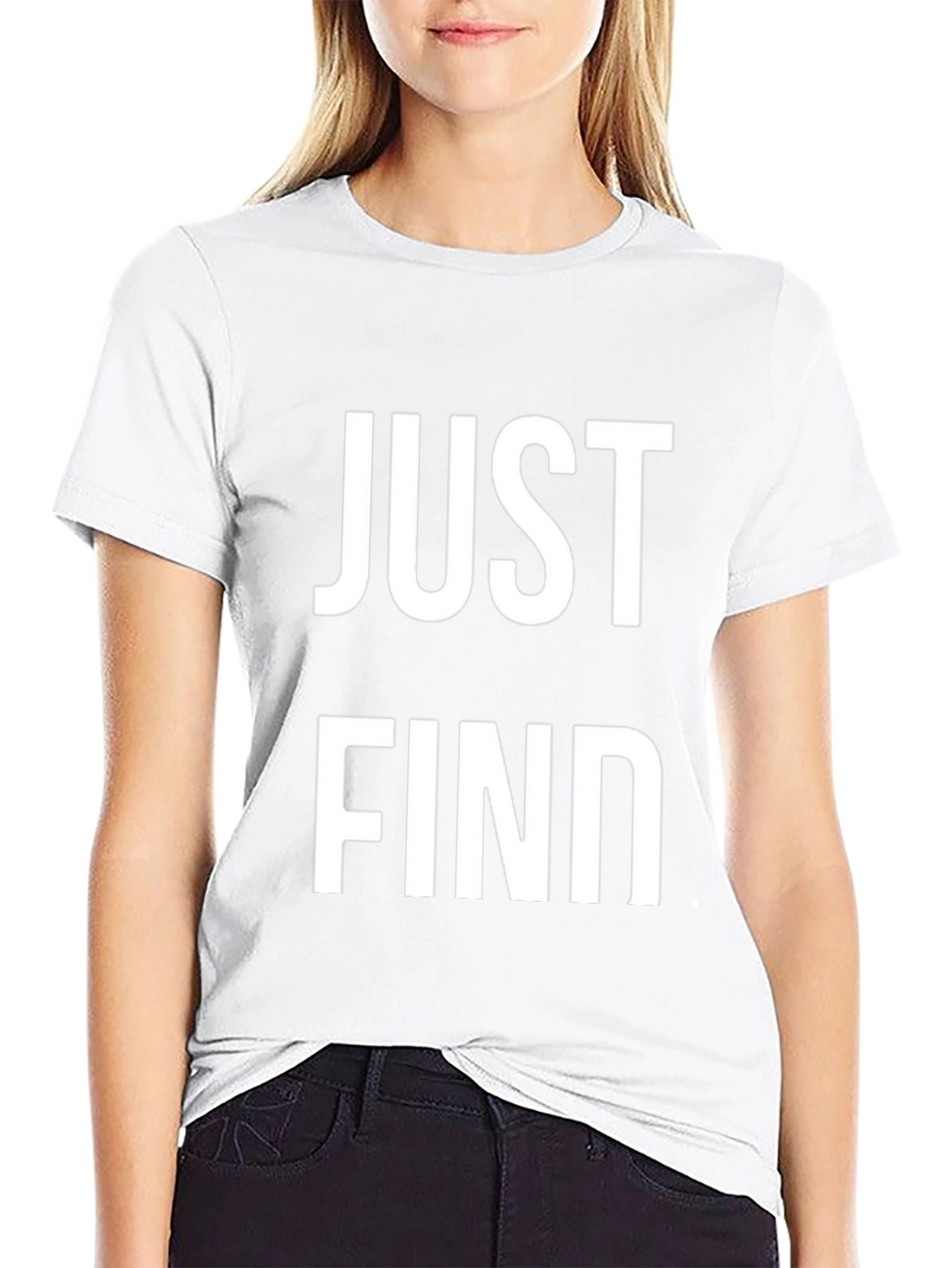 Just Find Black Graphic Tee