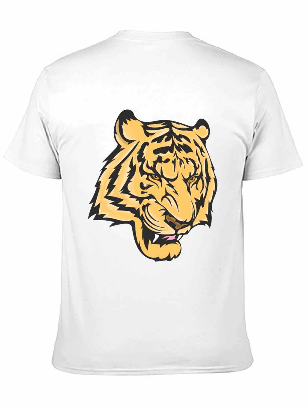 Bold Tiger Graphic Tee - Black Cotton Blend