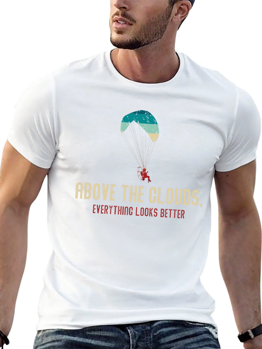 Above the Clouds Graphic Tee - Retro Style