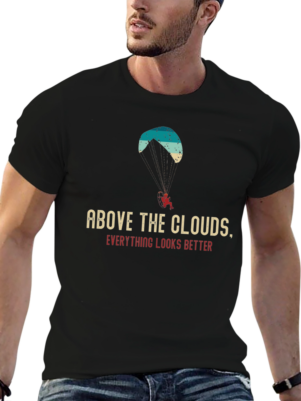 Above the Clouds Graphic Tee - Retro Style