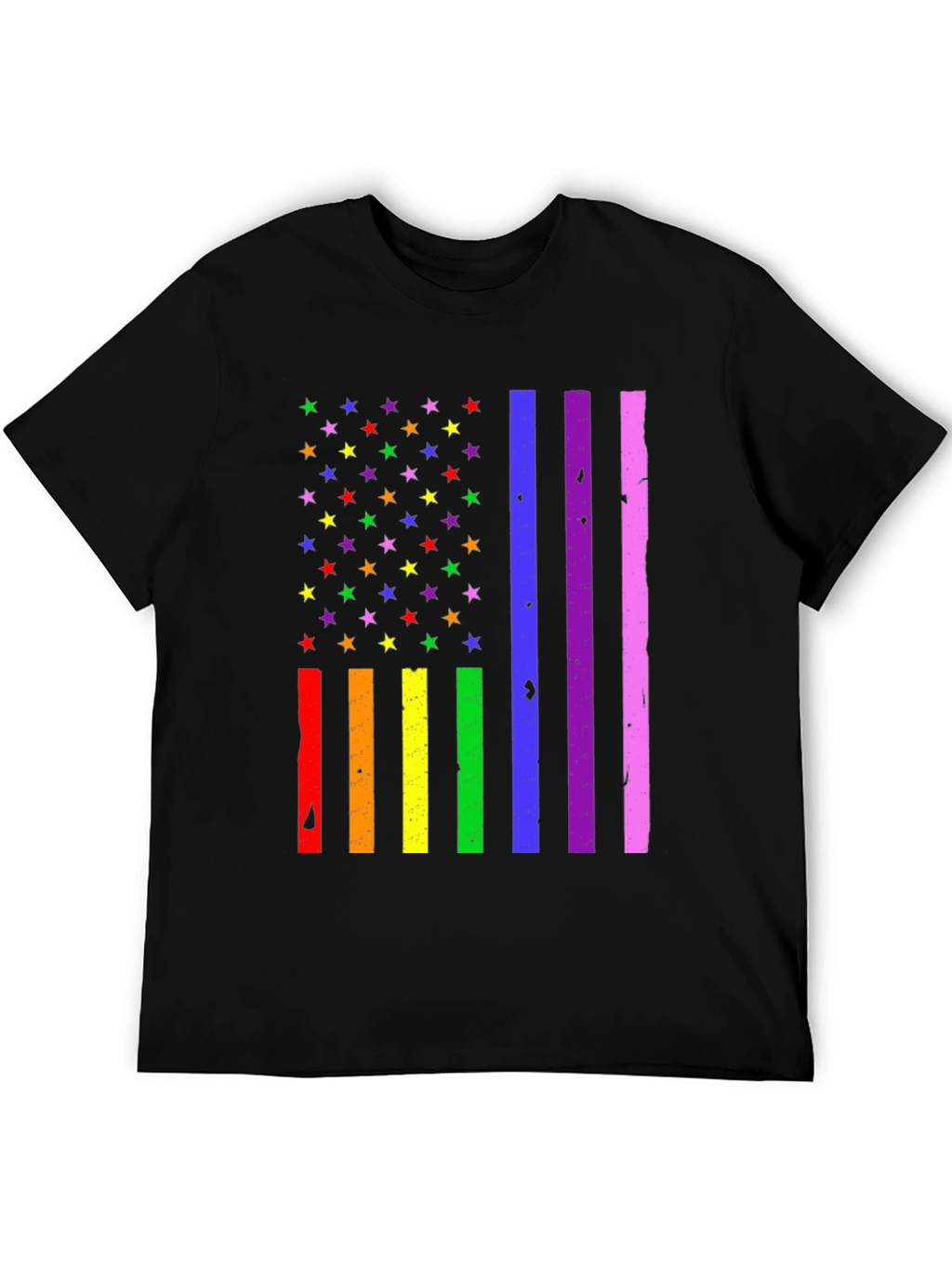 Rainbow American Flag Pride T-Shirt