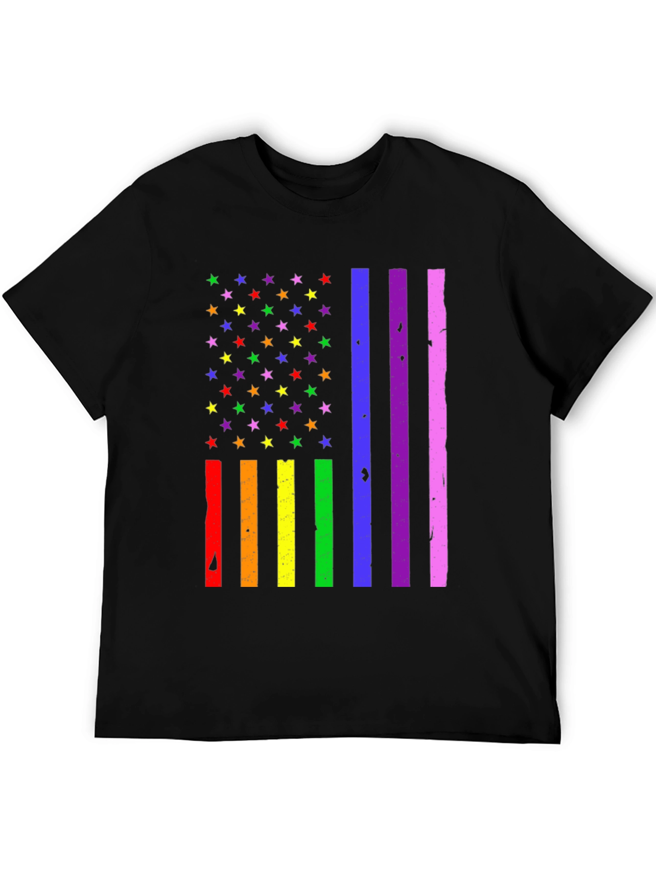 Rainbow American Flag Pride T-Shirt