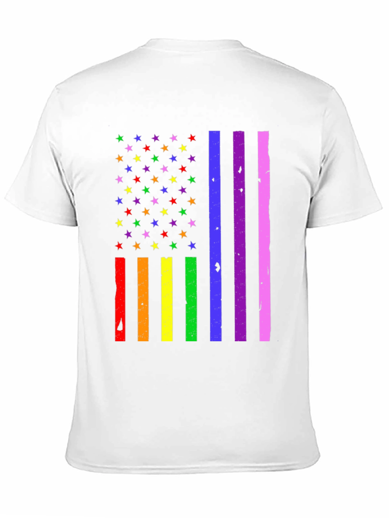 Rainbow American Flag Pride T-Shirt