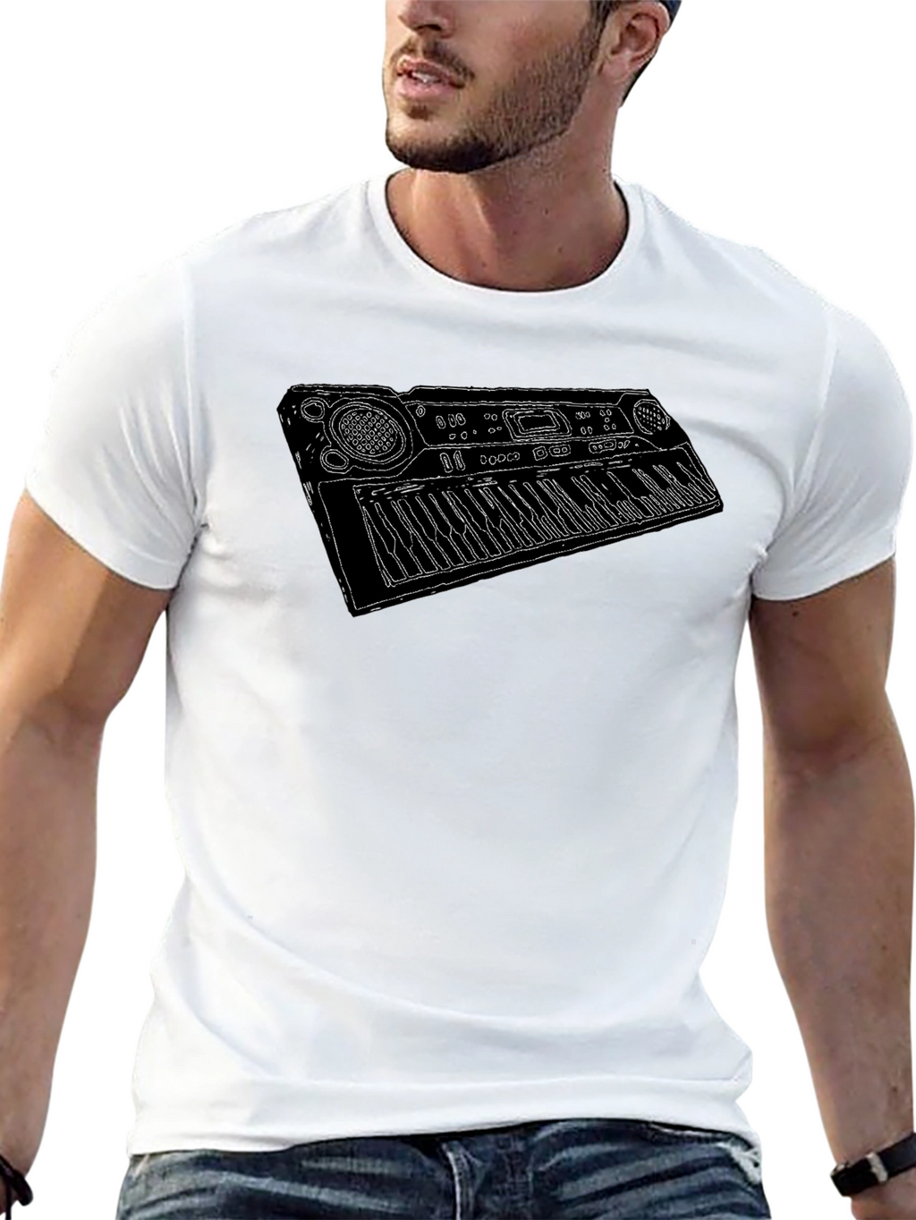 Keyboard Music T-Shirt - Cool Musician Tee