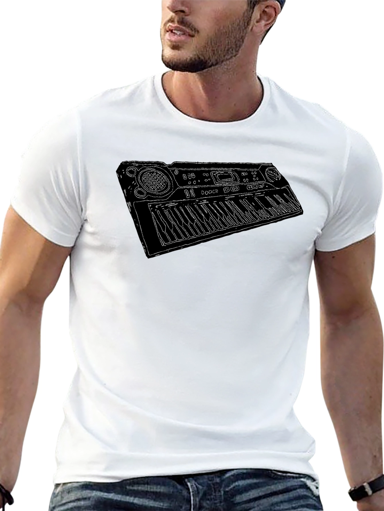 Keyboard Music T-Shirt - Cool Musician Tee