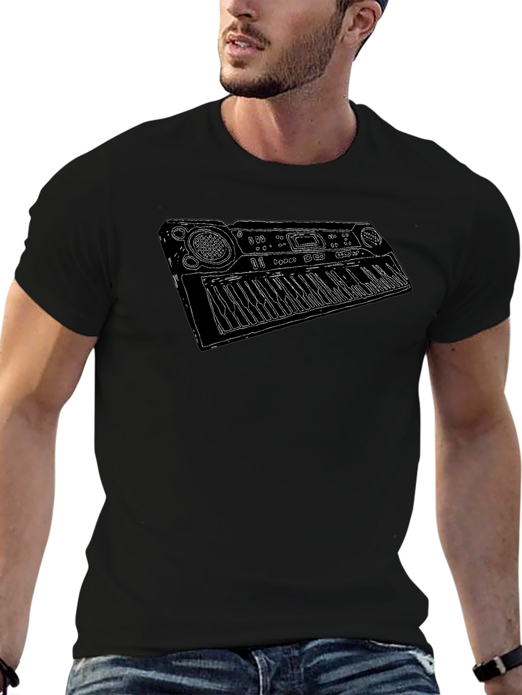 Keyboard Music T-Shirt - Cool Musician Tee