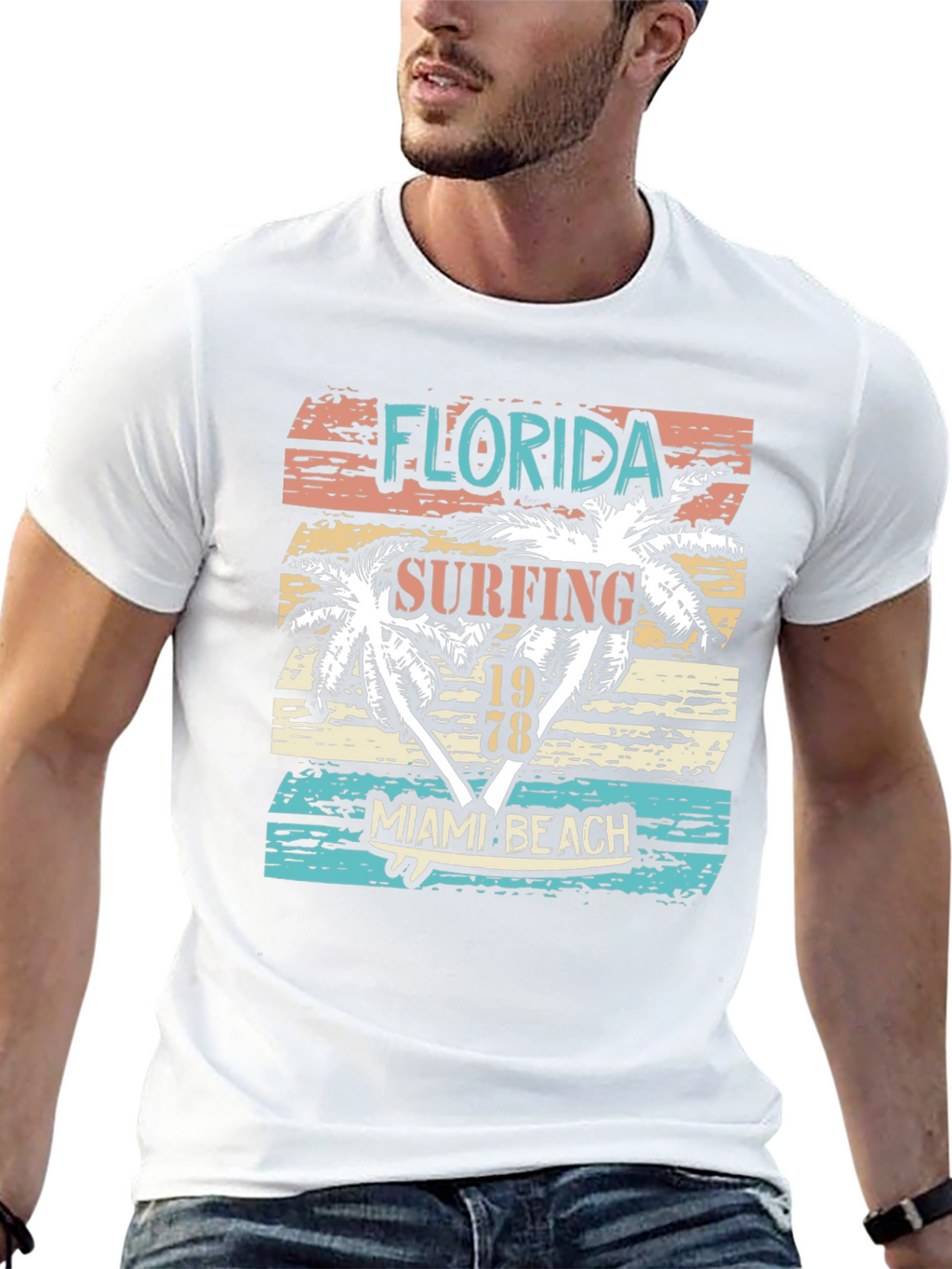 Florida Surfing Miami Beach 1978 T-Shirt