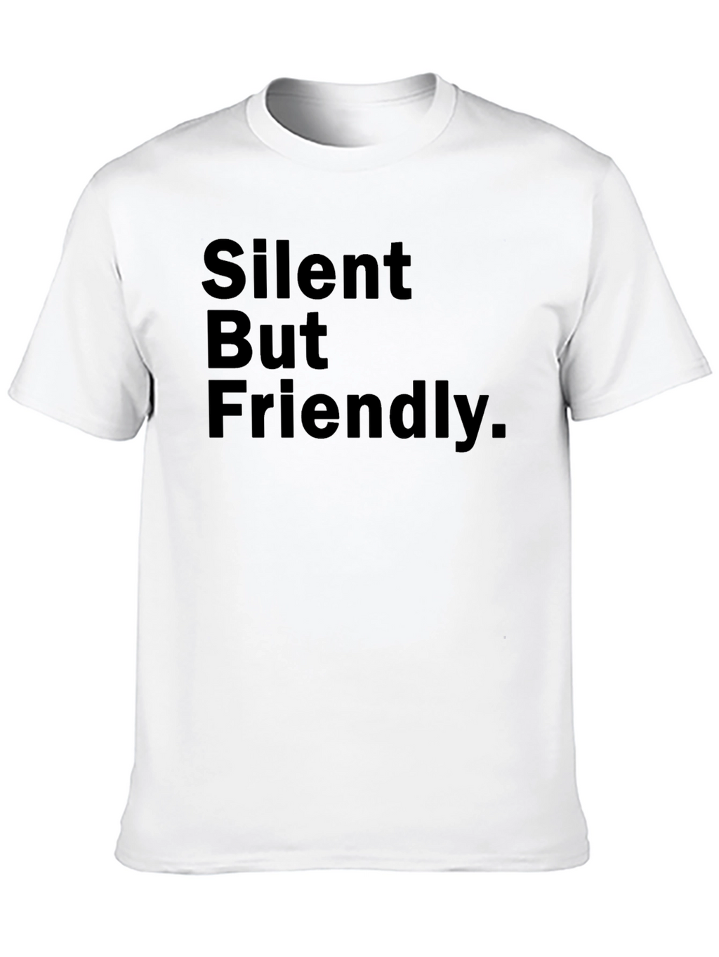 Silent But Friendly Graphic Tee - Black Cotton T-Shirt