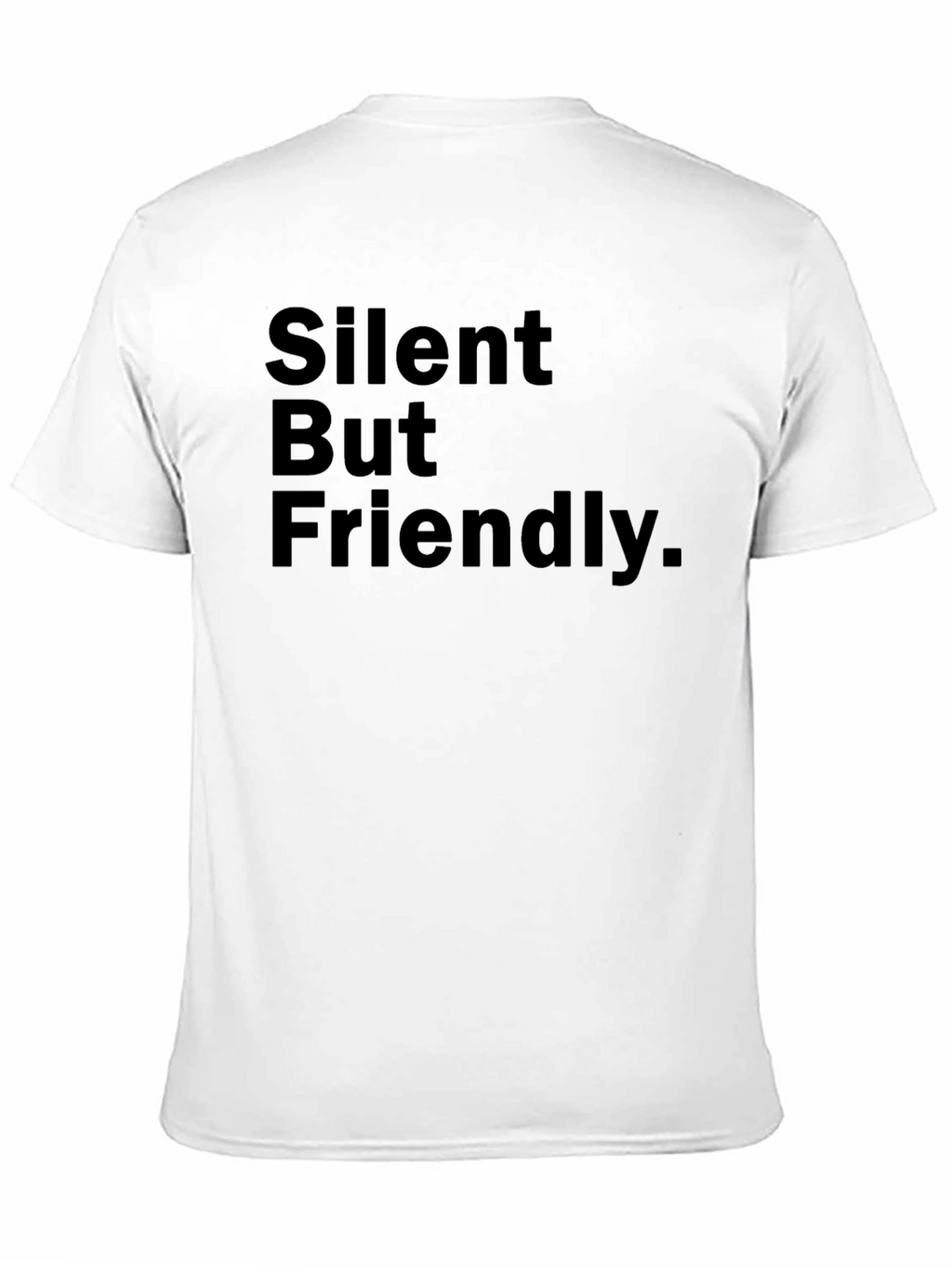 Silent But Friendly Graphic Tee - Black Cotton T-Shirt