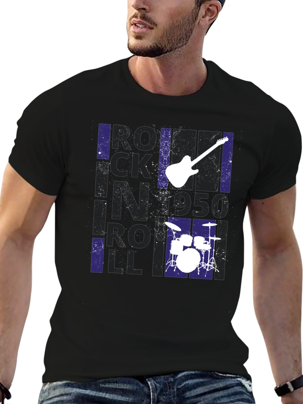 Rock N Roll 1950s Style Graphic Tee