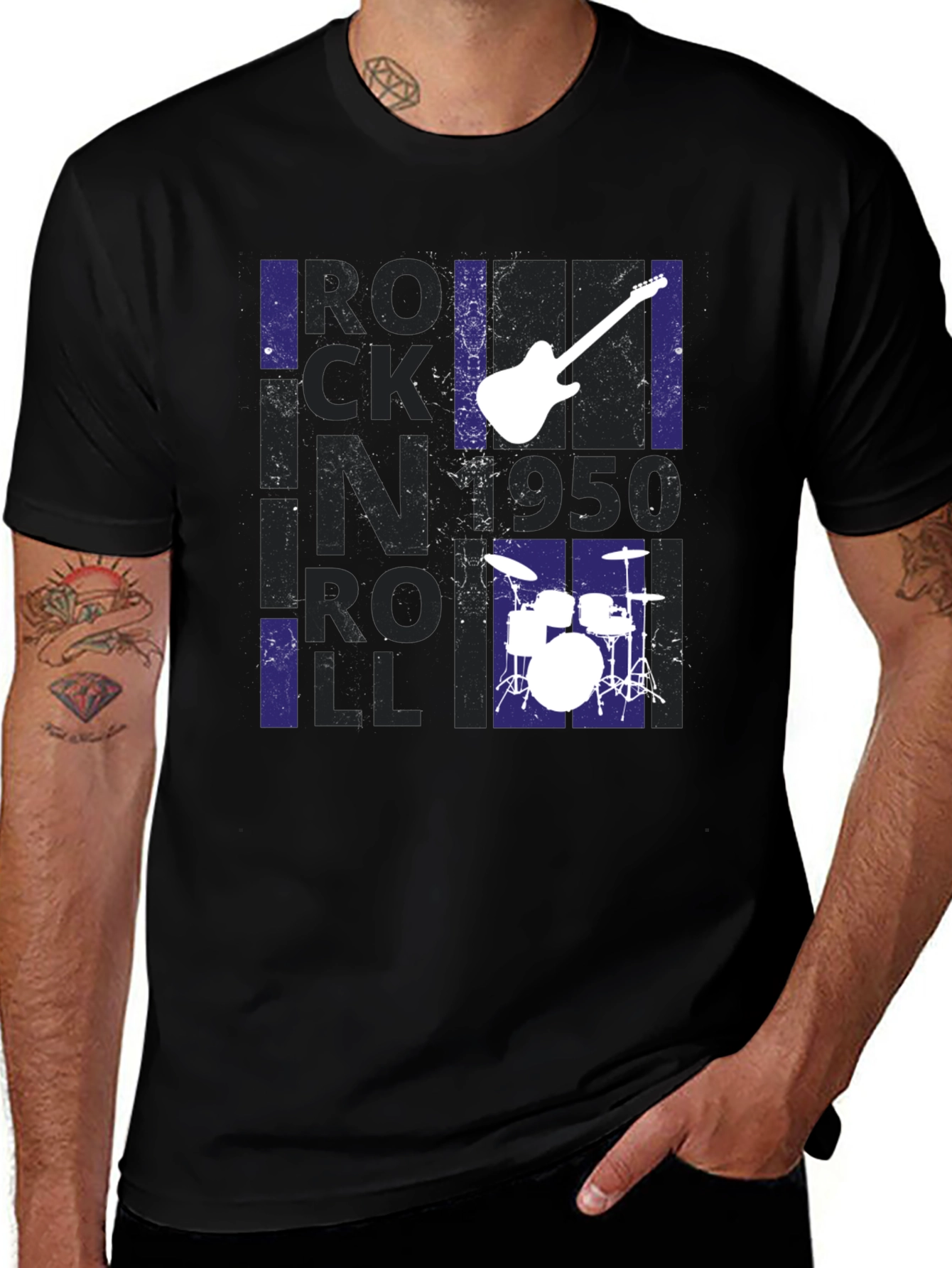 Rock N Roll 1950s Style Graphic Tee