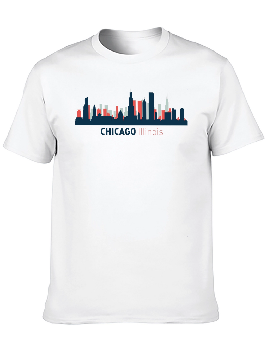 Chicago Illinois Skyline Graphic Tee - Unisex Black T-Shirt