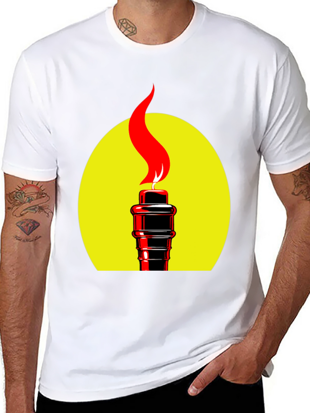 Torch Graphic Black T-Shirt