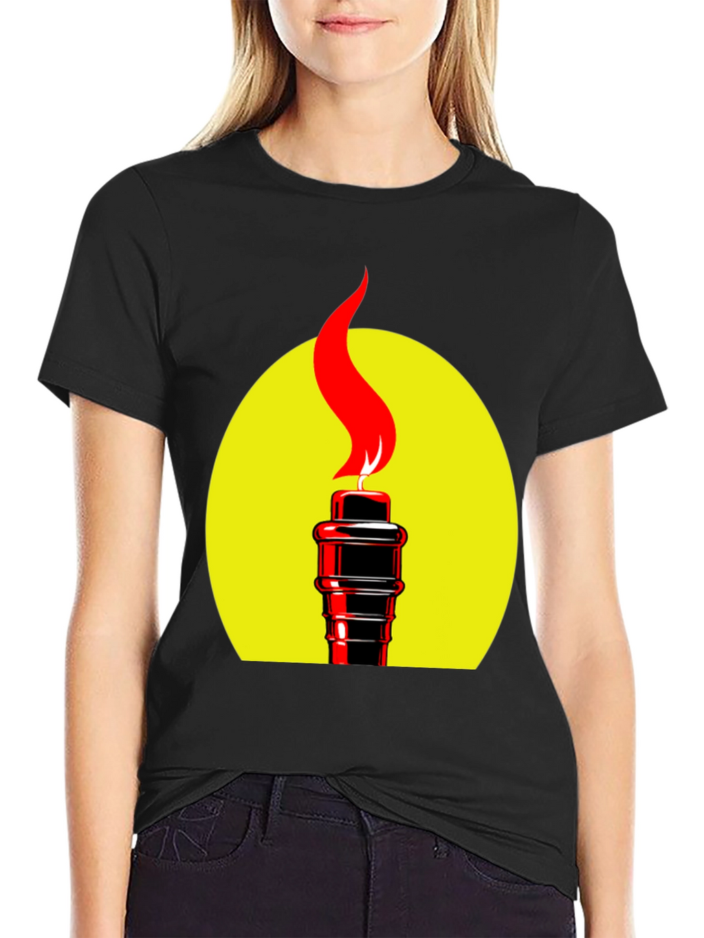 Torch Graphic Black T-Shirt