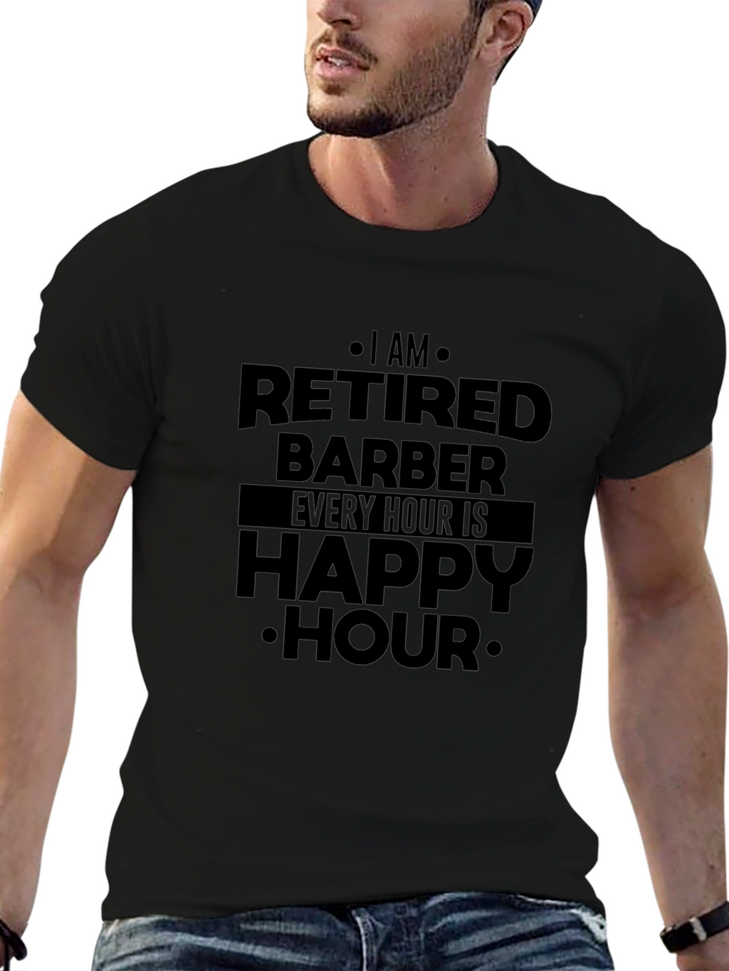 Retired Barber Happy Hour T-Shirt