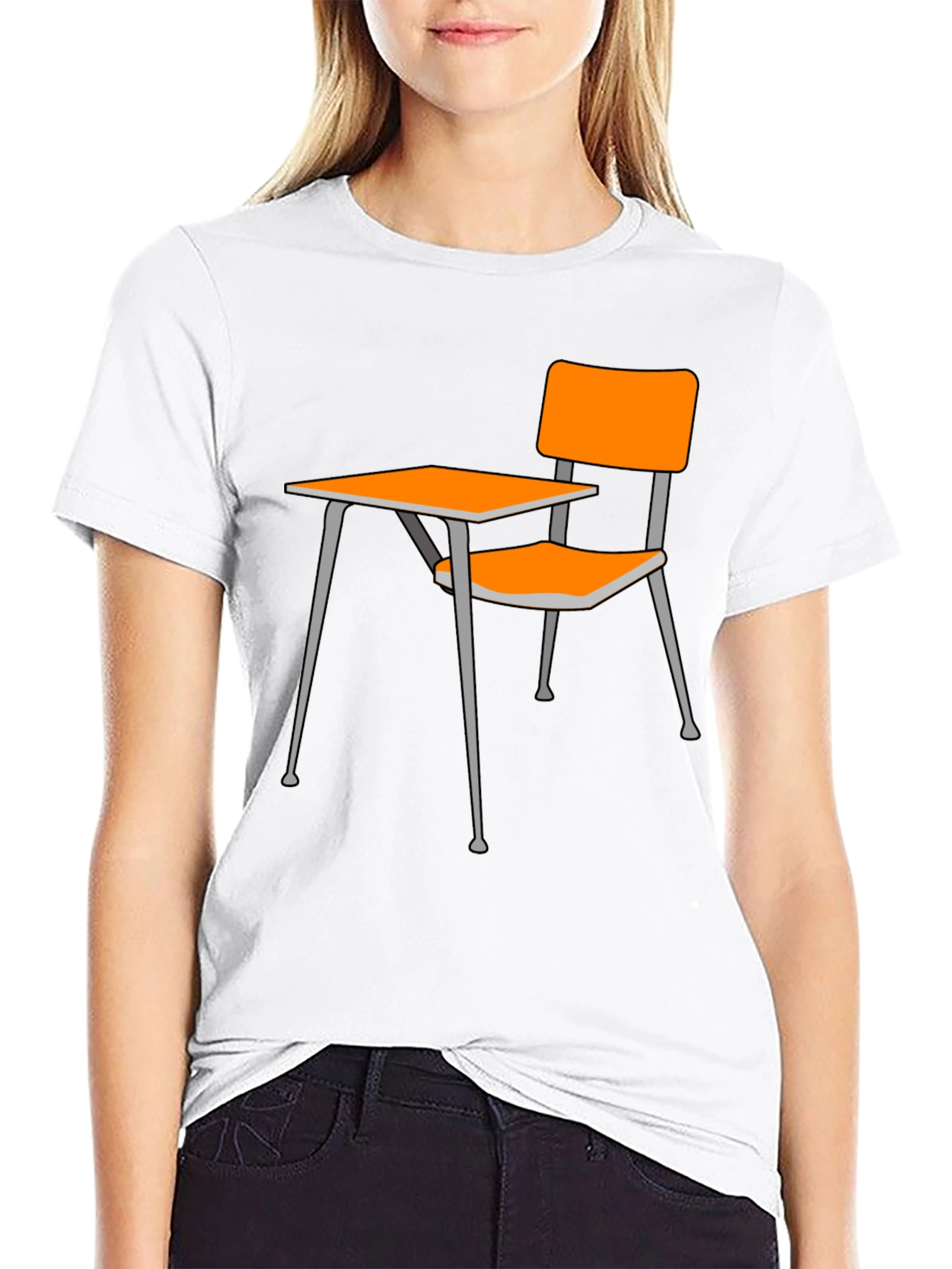 Novelty School Desk Graphic Tee - Black