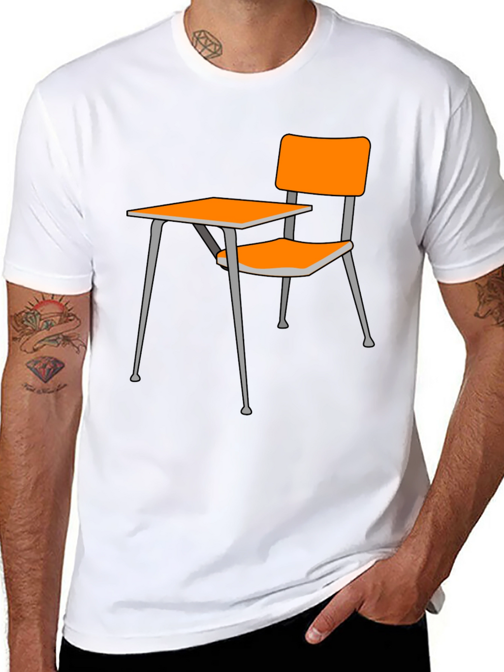 Novelty School Desk Graphic Tee - Black